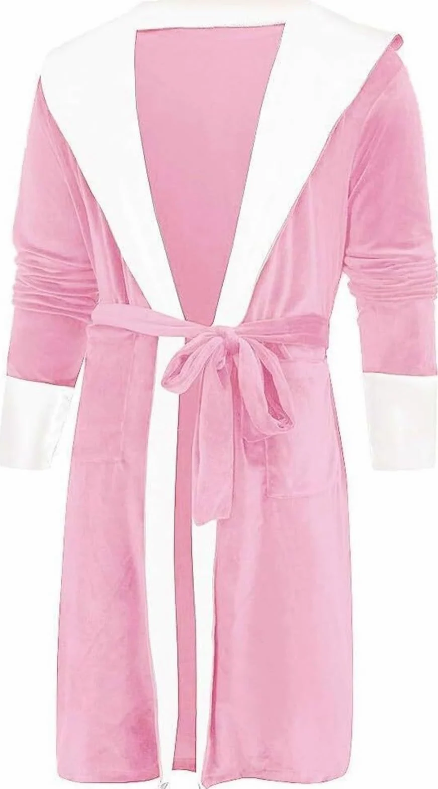 Szlafrok Plus Size Fuzzy Fleece Robe Damska Piżama Miękkie, Lekkie, Ciepłe Szlafroki Z Kapturem Odzież(C,S)