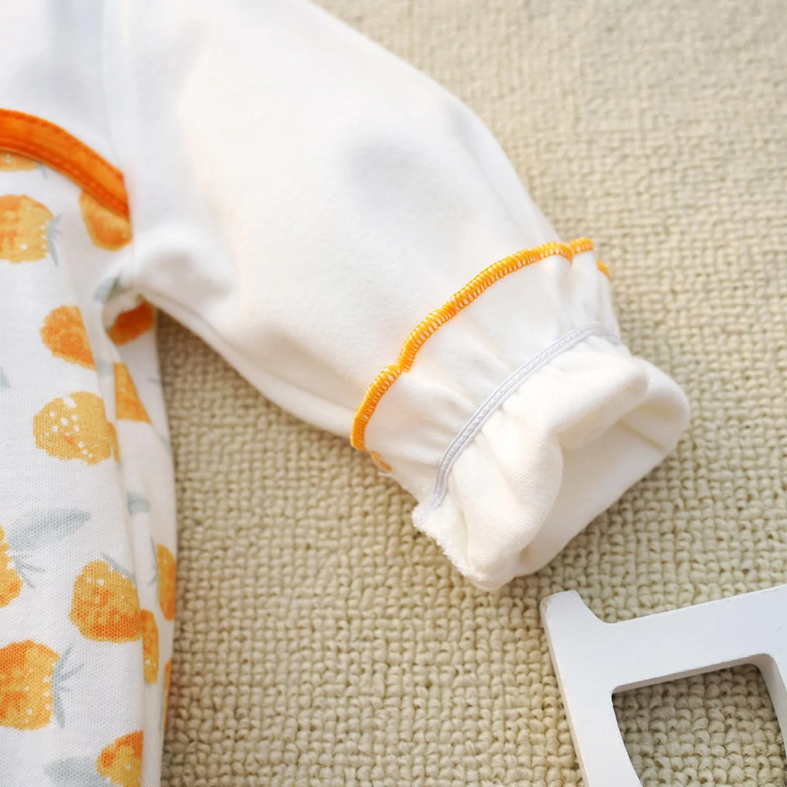 WYTbaby Kombinezon niemowlęcy dziewczęcy kombinezon dla noworodka z długim rękawem bawełniane śpioszki 0-3 miesiące