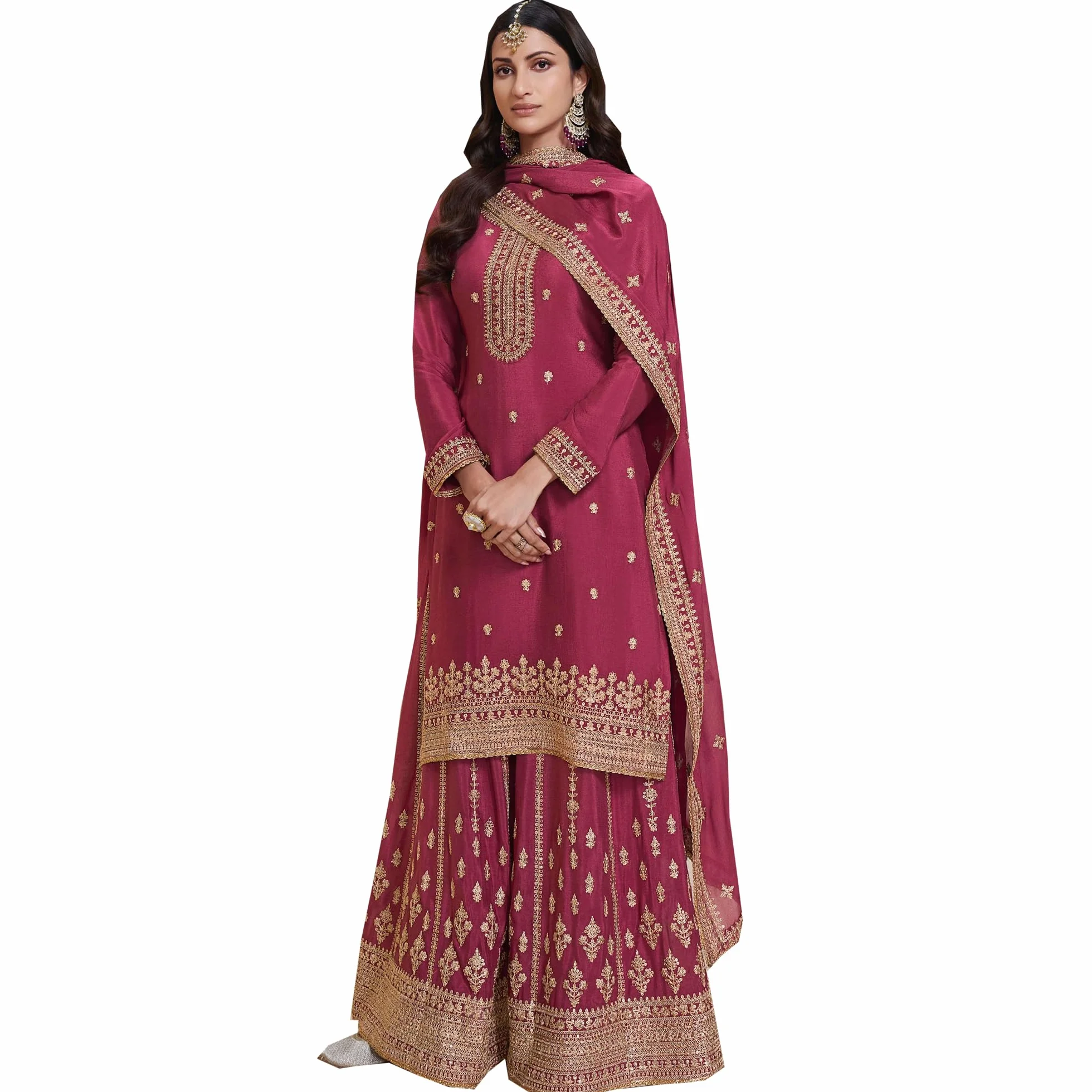 Shalwar Kameez indyjskie pakistańskie garnitury weselne designerskie sukienki Palazzo Wybór 44