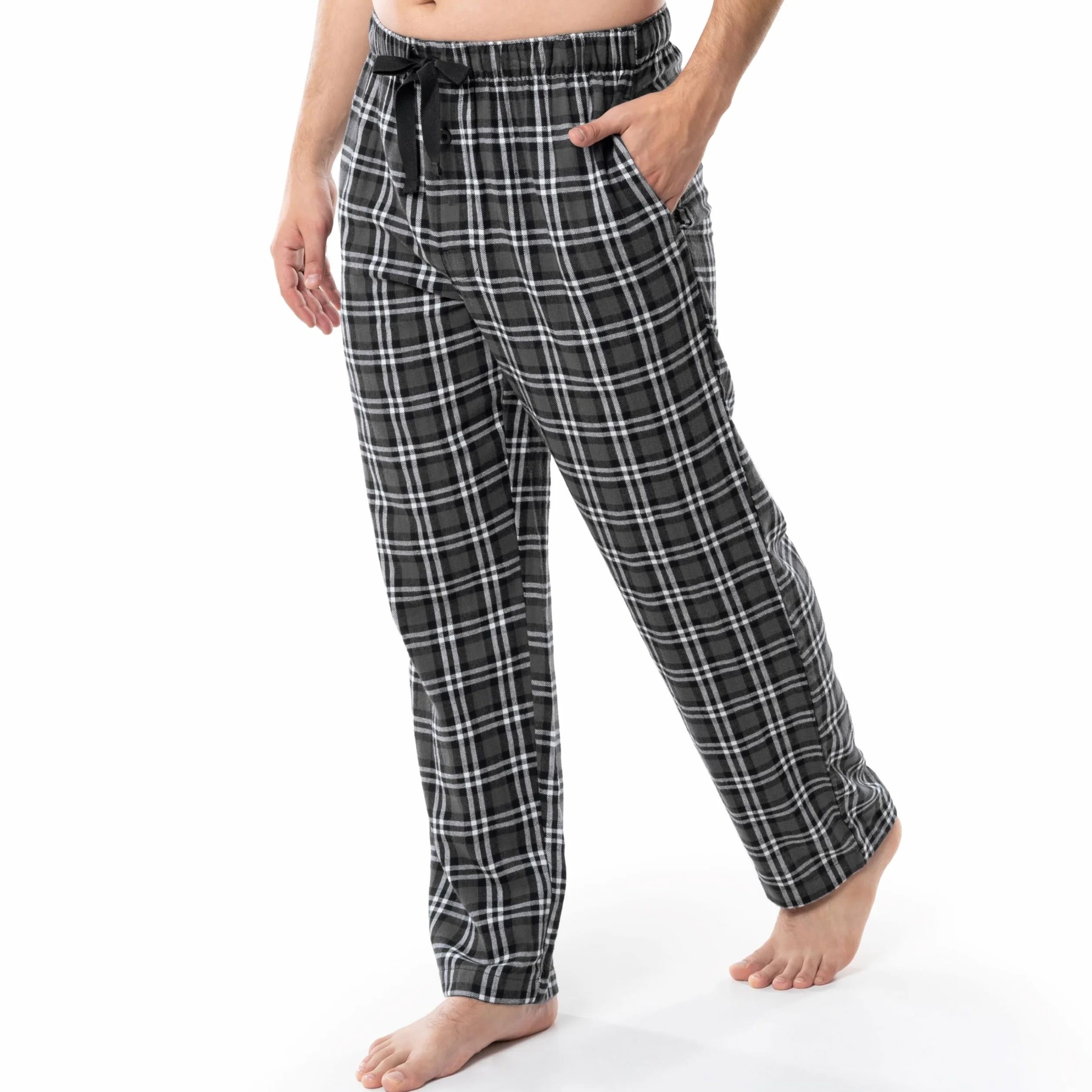 Fruit of the Loom Męskie spodnie piżamowe z flaneli plecionej