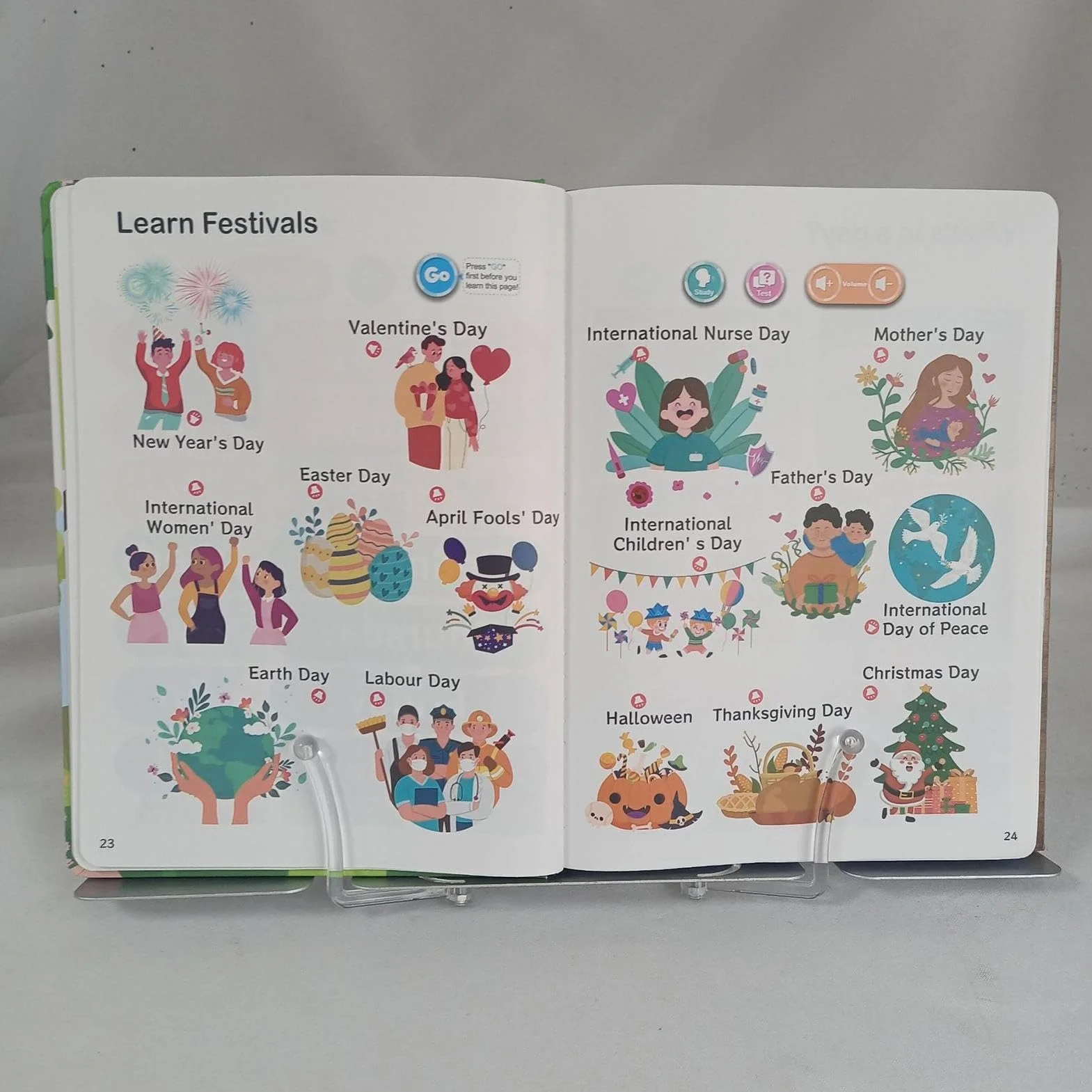 Talking Word Book , Educational Interactive Books, English Words Learning Tool, Fun Sound Learning Toy, Language Development Aid for Children, Preschoolers, 7.8x10.55 inches