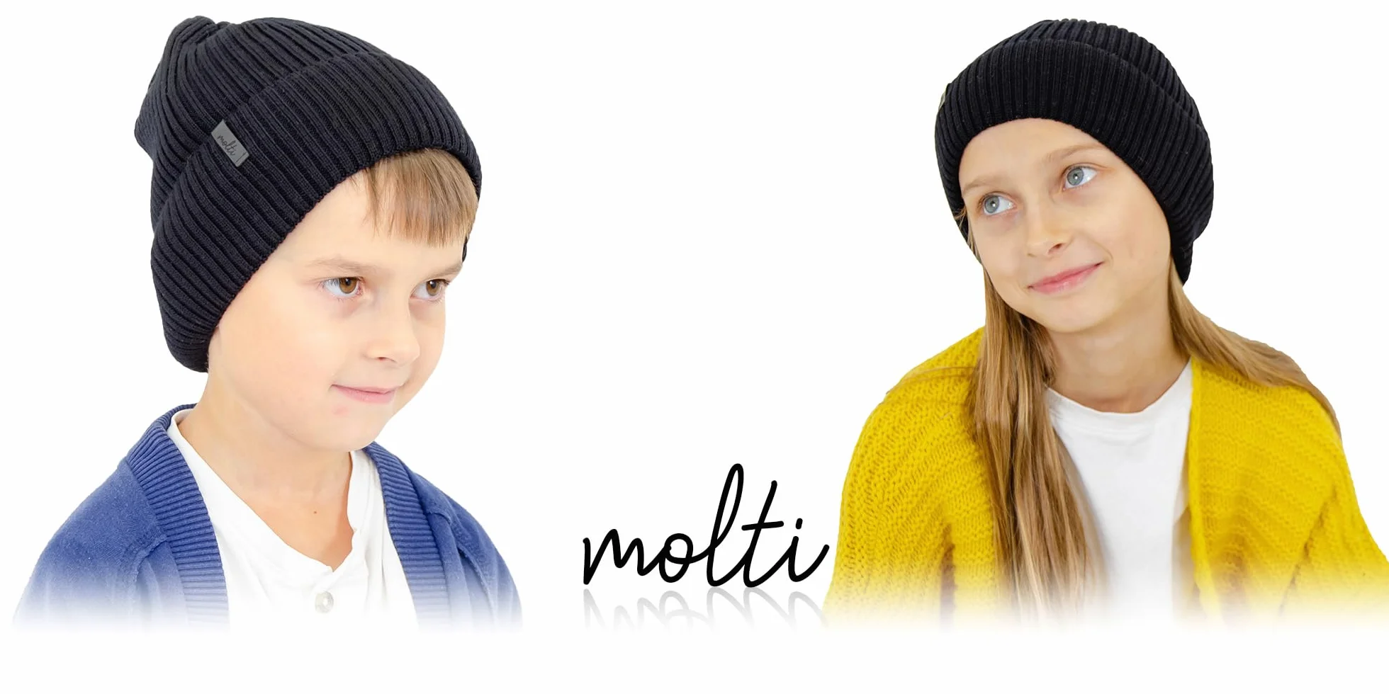 molti Dziecięca czapka beanie, 100% wełna z merynosów, dzianina, bez pomponu, oddychająca i wygodna, rozmiar 52-54, w 5 kolorach