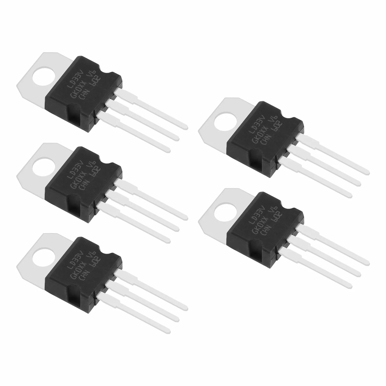 Create idea 5 szt. LD1117V33 liniowy regulator napięcia niskiego zanikania tranzystor 3-pinowe precyzyjne regulatory napięcia LDO TO-220 3,3 V / 950 mA