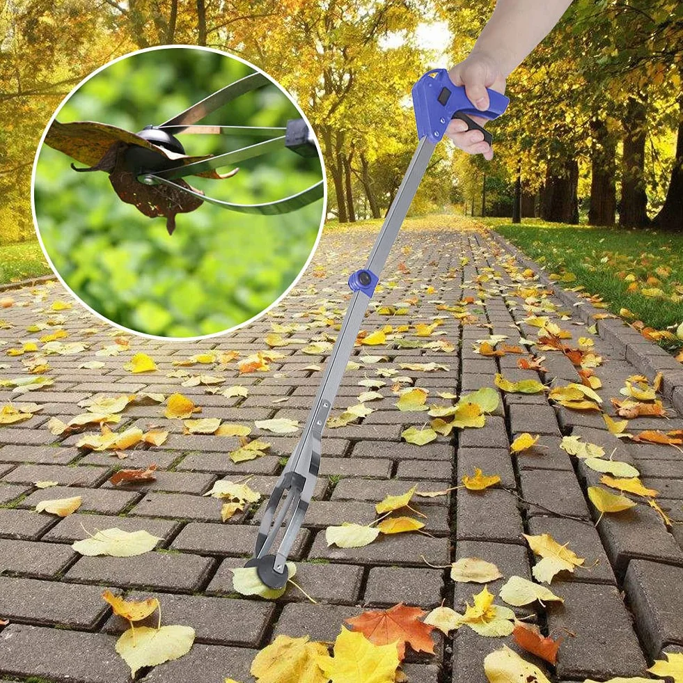 31,5-calowe Narzędzie Chwytające, Górny Chwytak do Zbierania śmieci, Składany Chwytak ze Stopu Aluminium I Narzędzie do Wyciągania z Obrotową Szczęką, Narzędzie do(Niebieski uchwyt)