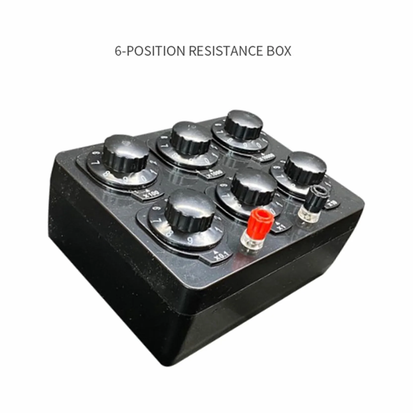 2X 0-99999.9 Ohm Prosta skrzynka oporowa zmienna dokładność rezystancja dekada Instrument dydaktyczny pudełko oporu dydaktycznego