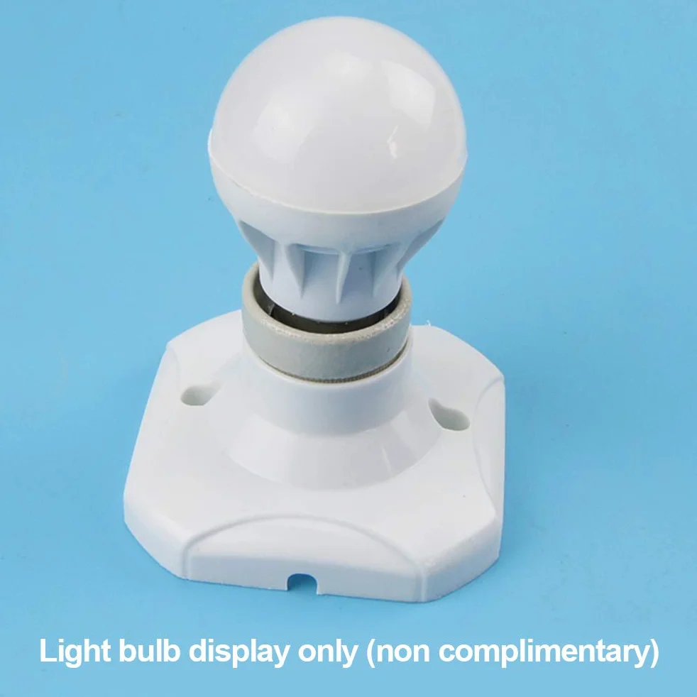 4 sztuki oprawek LED E27 na ścianę i sufit, żarówka do korytarzy, schodów, balkonów, szaf, piwnic (220-250 V, prostokątna, biała)