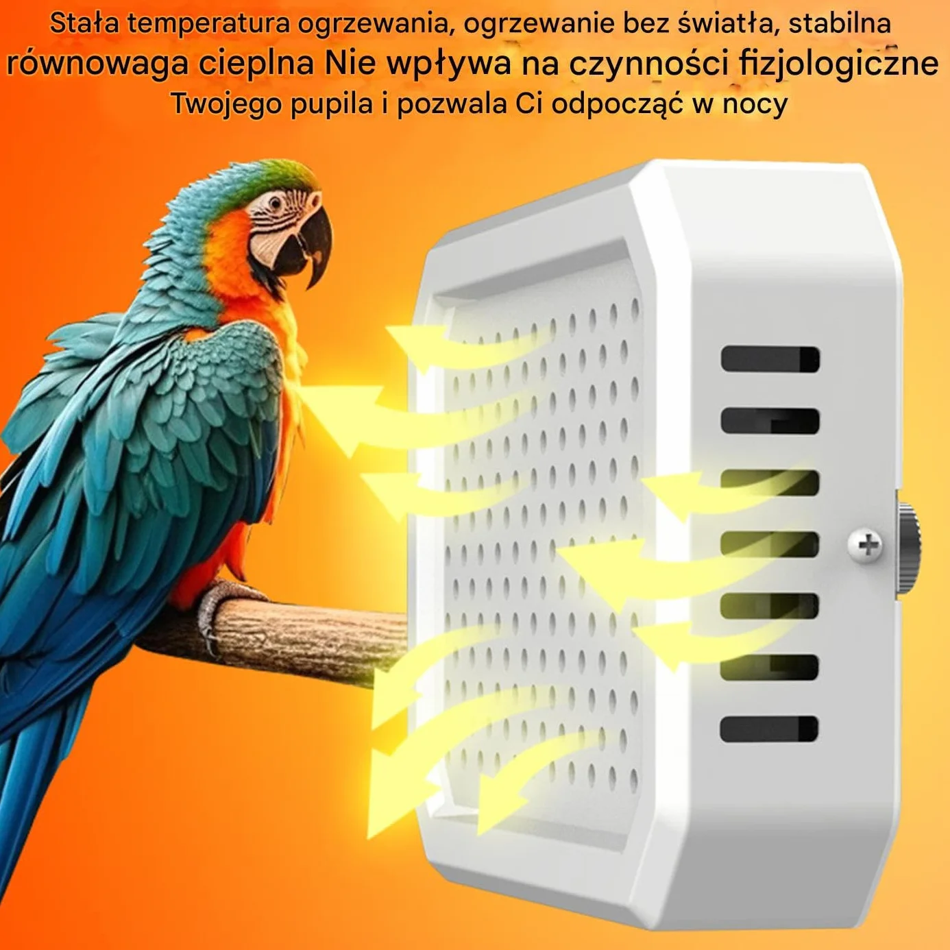 Grzejnik Do Klatki Dla Ptaków | Inteligentny Termostat Z Szybkim Nagrzewaniem Bezpieczny Termicznie | Ogrzewacz Do Klatki Dla Małych Zwierząt I Papużek, Chomików Afrykańskich Szarych Papużek Nimf Ł