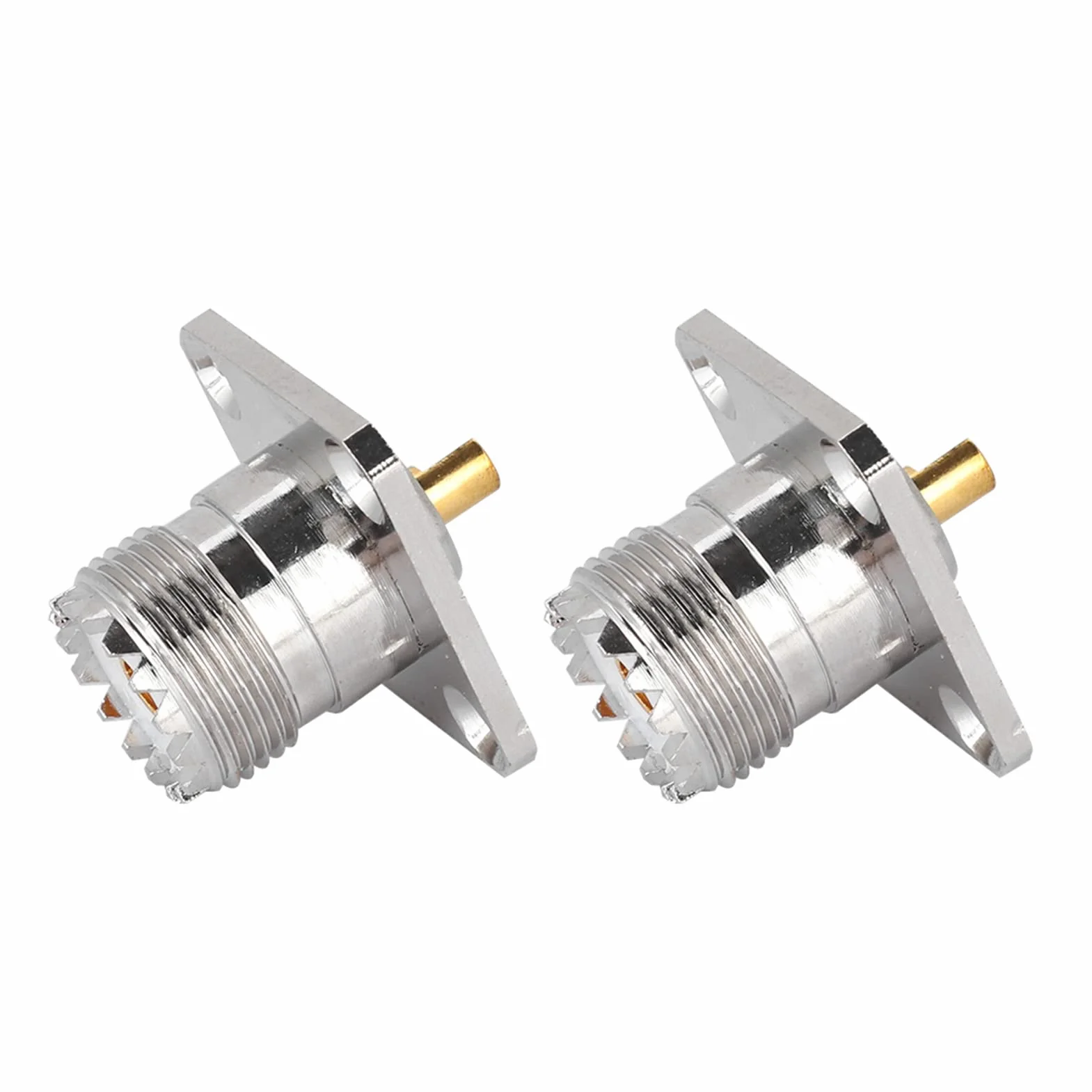 Topiky 2 sztuki gniazdo UHF SO239 Jack 4 gniazdo gniazdo panel Chassis Mount RF adapter koncentryczny złącze koncentryczne