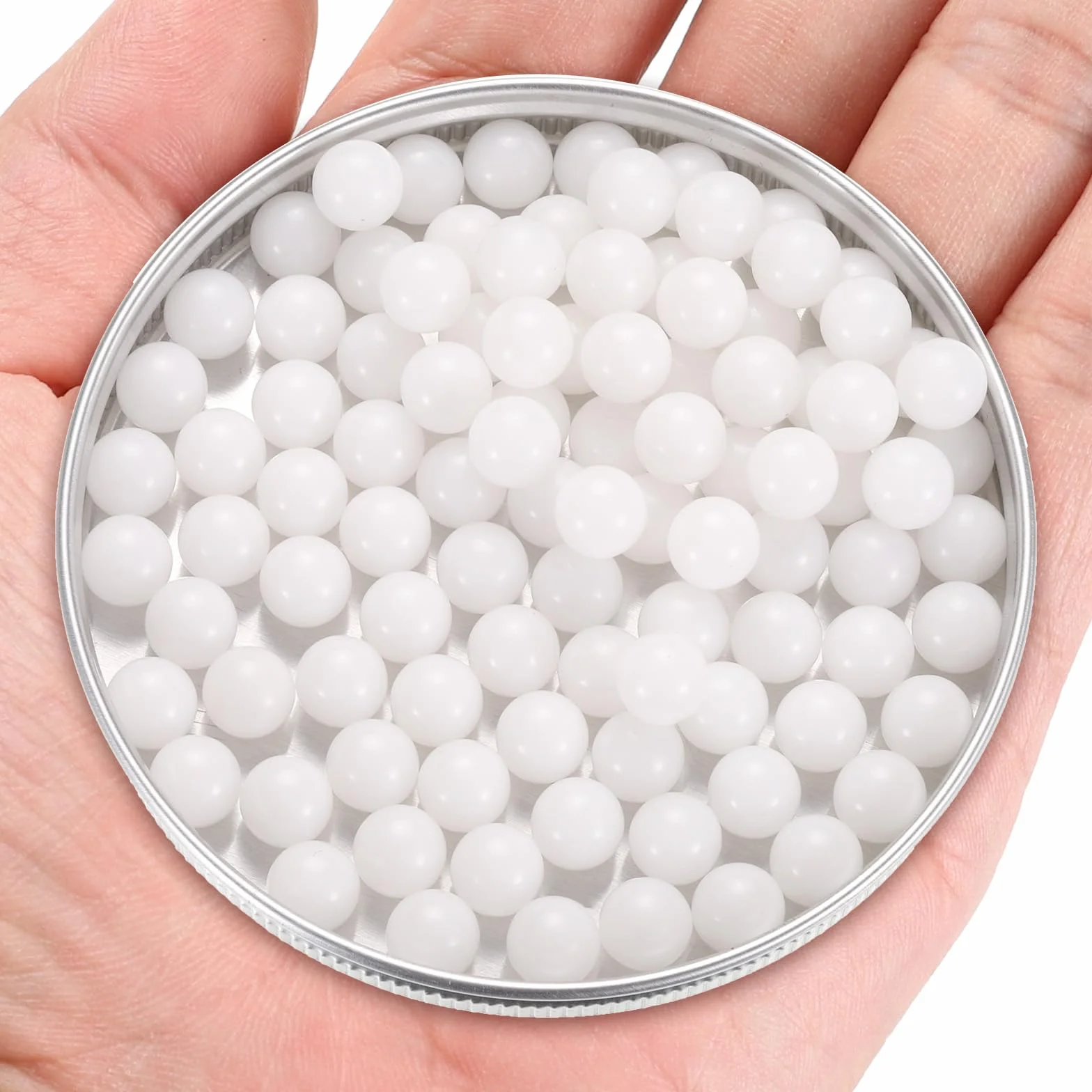 QUARKZMAN 100 sztuk kulki łożyskowe POM 8mm, masywne z tworzywa sztucznego, precyzyjne kulki POM