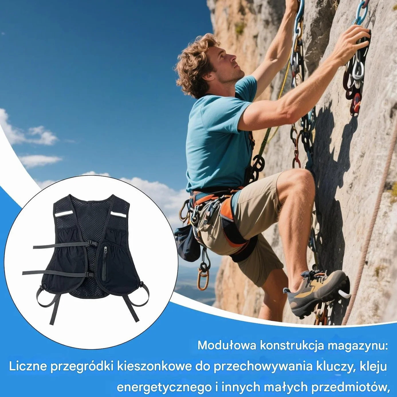 Kamizelka Biegowa Dla M? ?czyzn - Plecak z B?on? Wodn? do Joggingu | Plecako-Kamizelki Do Aktywno?ci Zewn?trz Sport Turystyka Bieganie Trekking Rower Fitness