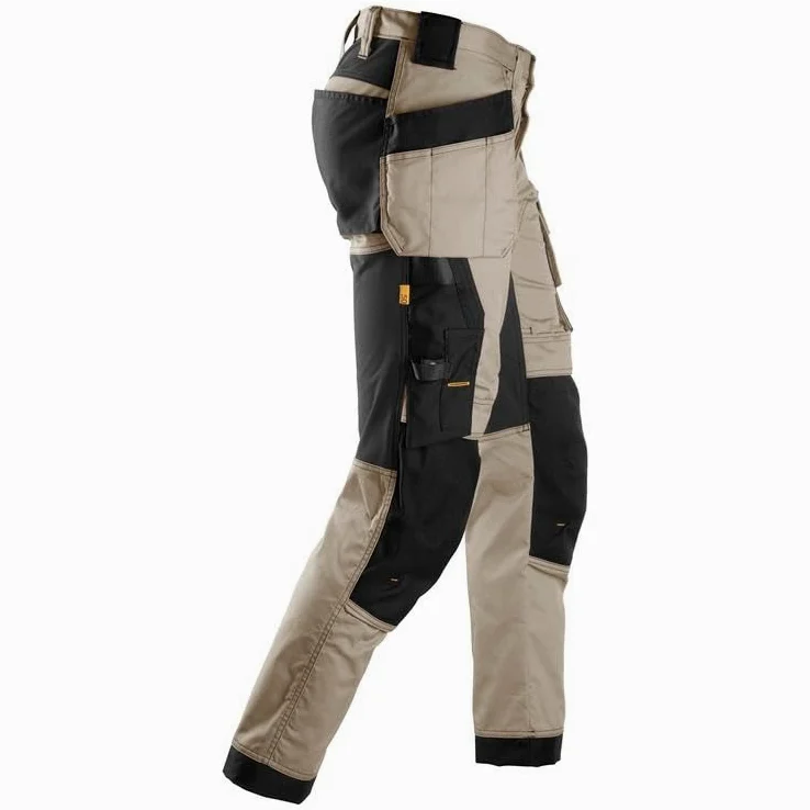 Snickers Workwear Męski kombinezon roboczy No Aplica, Khaki/czarny, 34W / 34L, Khaki zielony/czarny, 34W / 34L