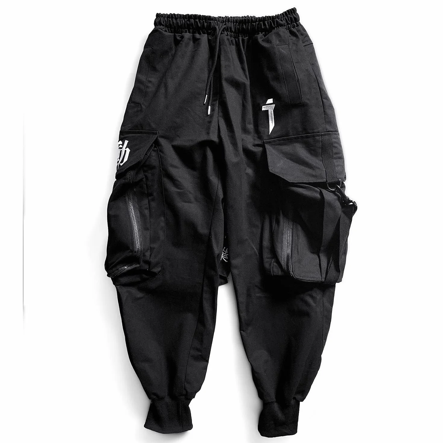 Niepce Inc Streetwear Techwear Cargo Pants Męskie japońskie spodnie cargo w stylu streetwearowym ze wzorem