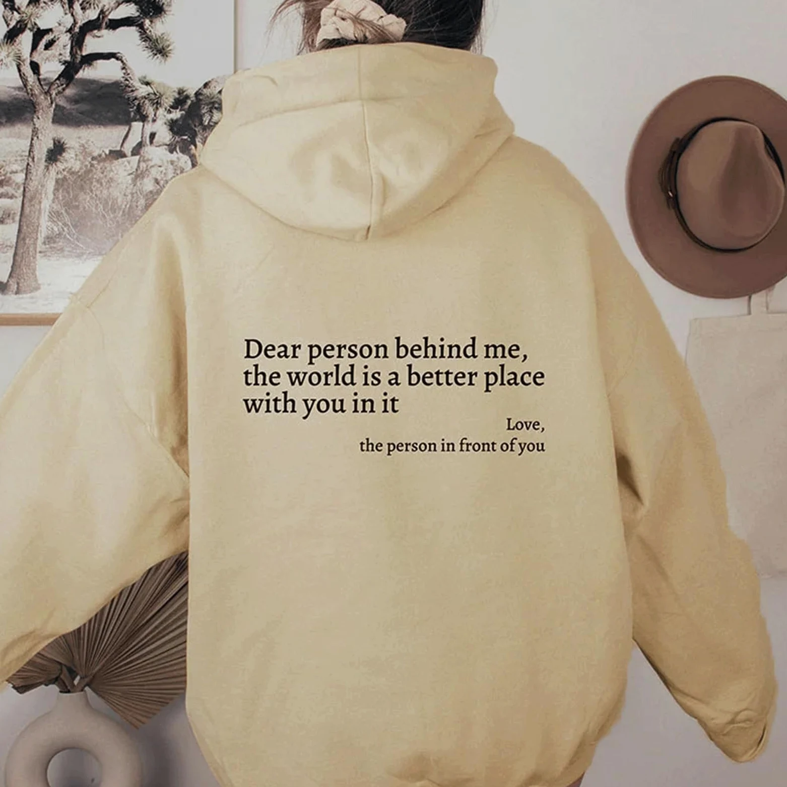 Bluza z kapturem, 'Dear Person Behind Me' bluza z kapturem, You Are Enough bluza z kapturem damskie