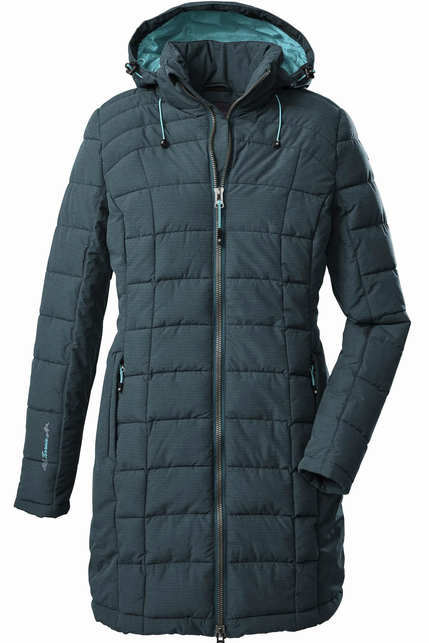 Killtec Parka o wyglądzie puchu z odpinanym kapturem Kobiety Skane Wmn Quilted Prk