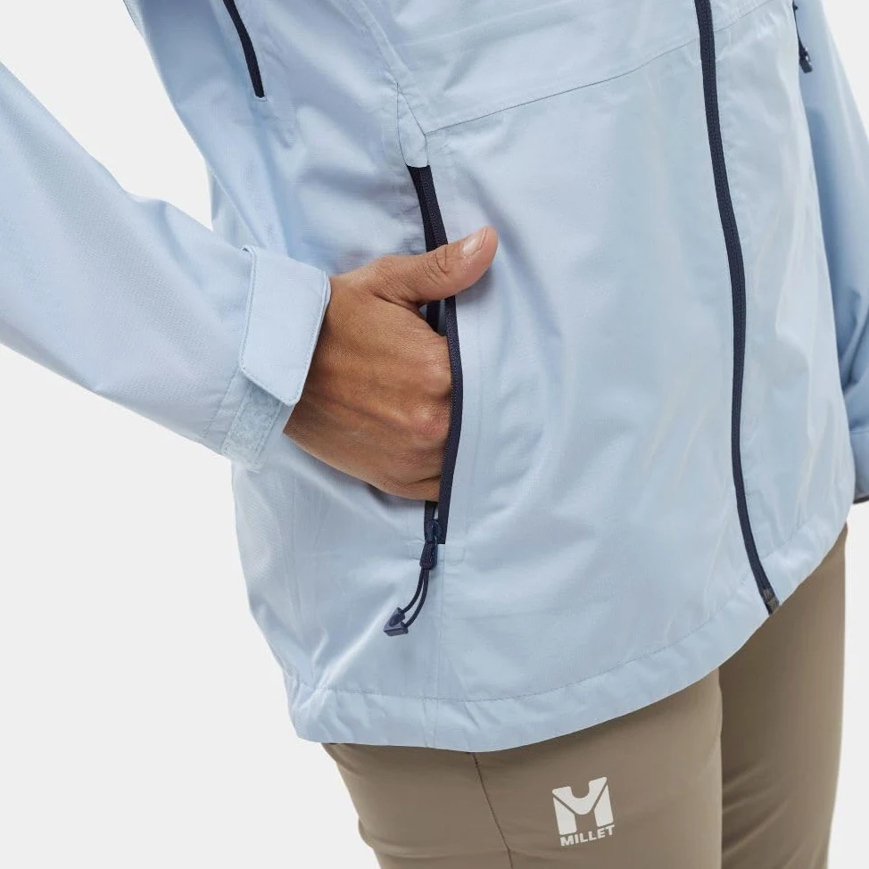 MILLET - Fitz Roy GTX JKT M - Veste Hardshell Femme - Membrane Gore-Tex Imperméable - Approche, Randonnée, Trekking, Lifestyle, Bleu Clair, XS