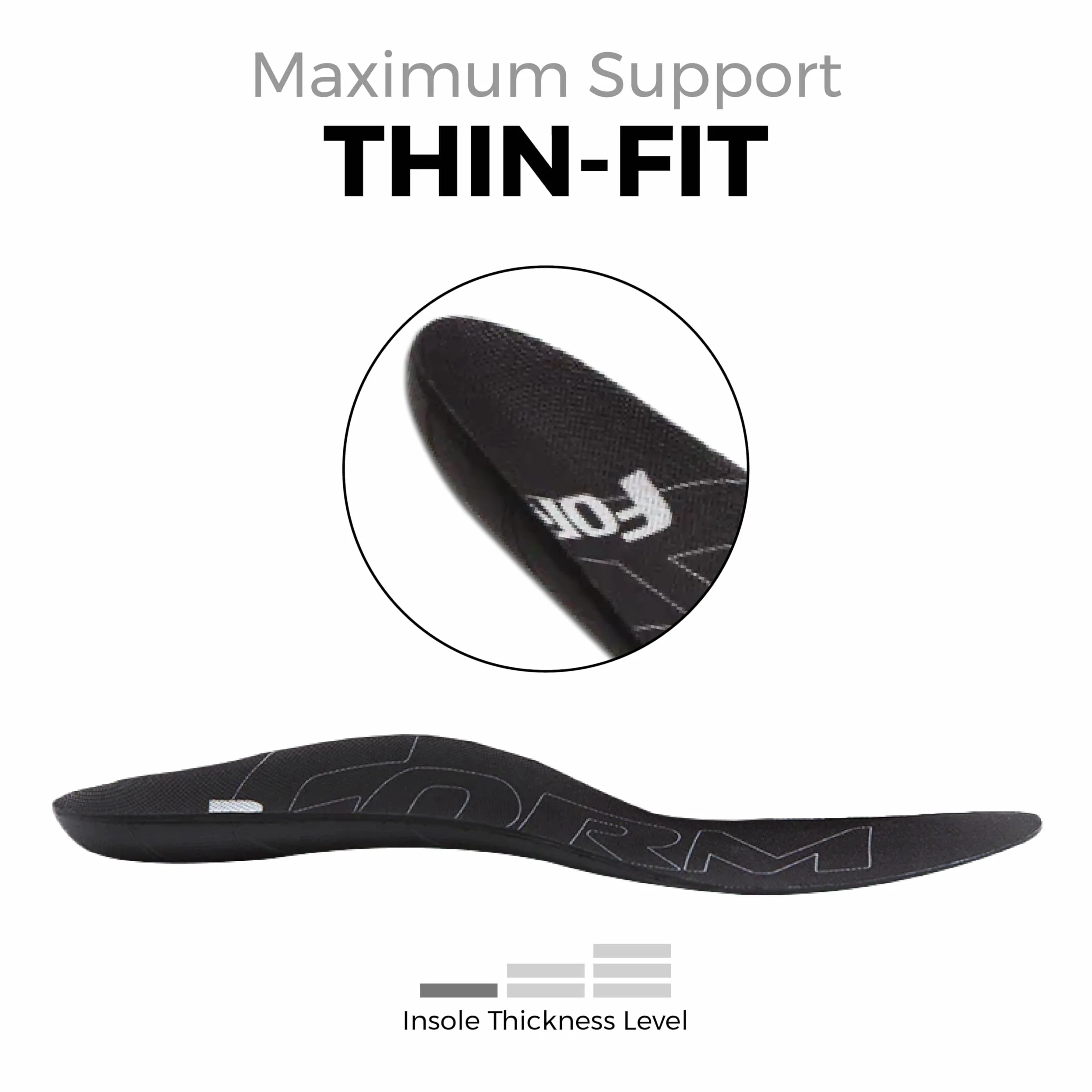 FORM Premium Insoles Ultra-Thin | Black