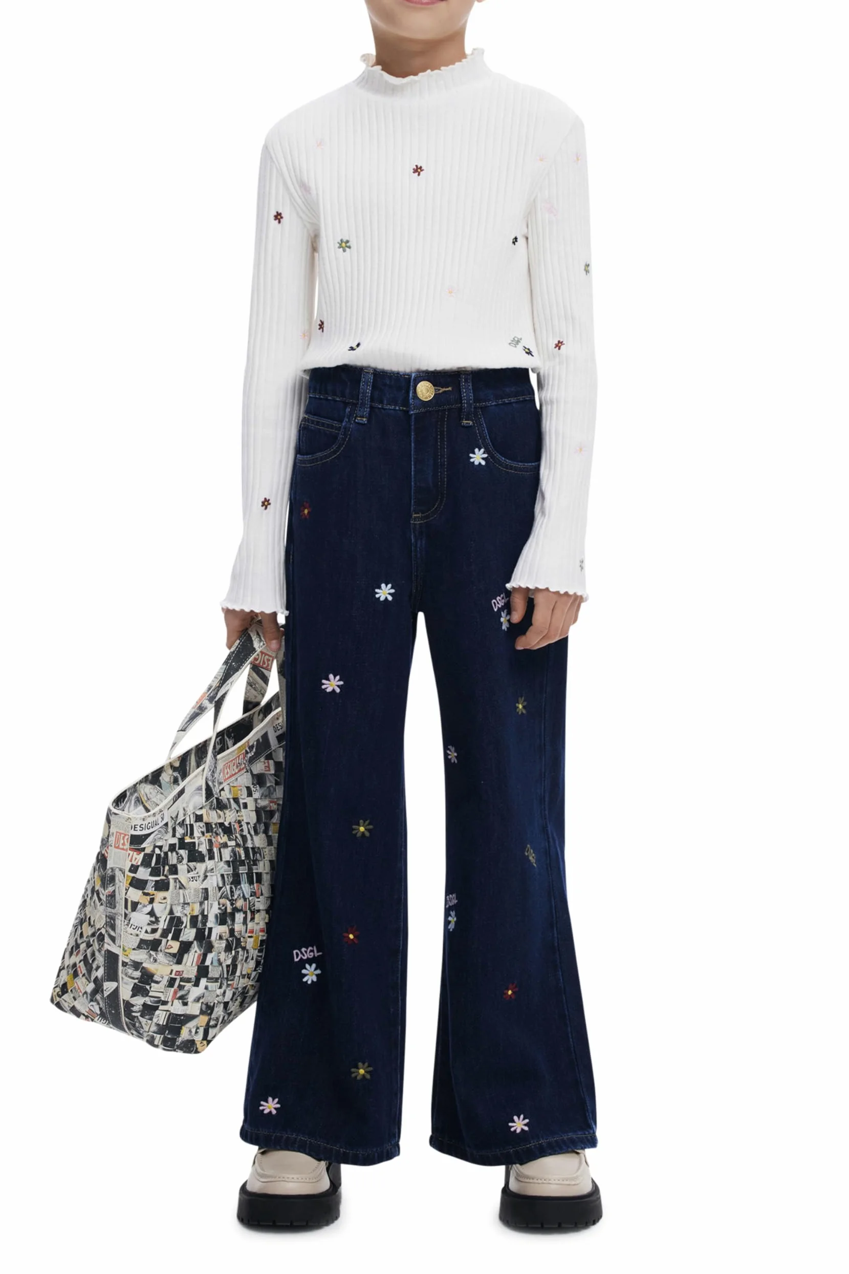 Desigual Denim_cherries - Dżins Dziewczynki