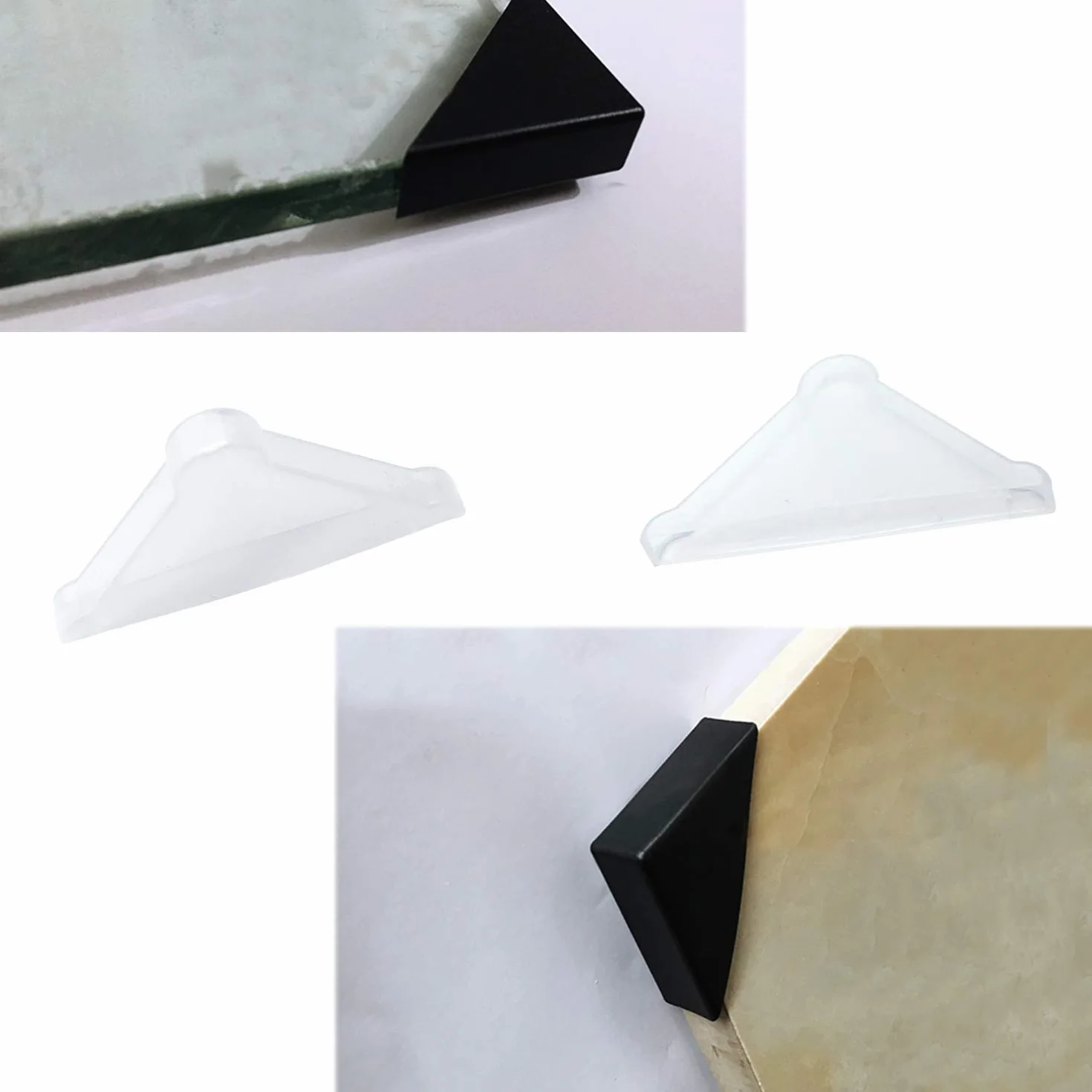 YouU Ochrona narożników - 20 szt. Shape trójkątny szklany stół na płytki, kamienie, ramki na zdjęcia, okna, lustro, poduszki ochronne narożne (6 mm x 50 mm) (5 mm x 50 mm)