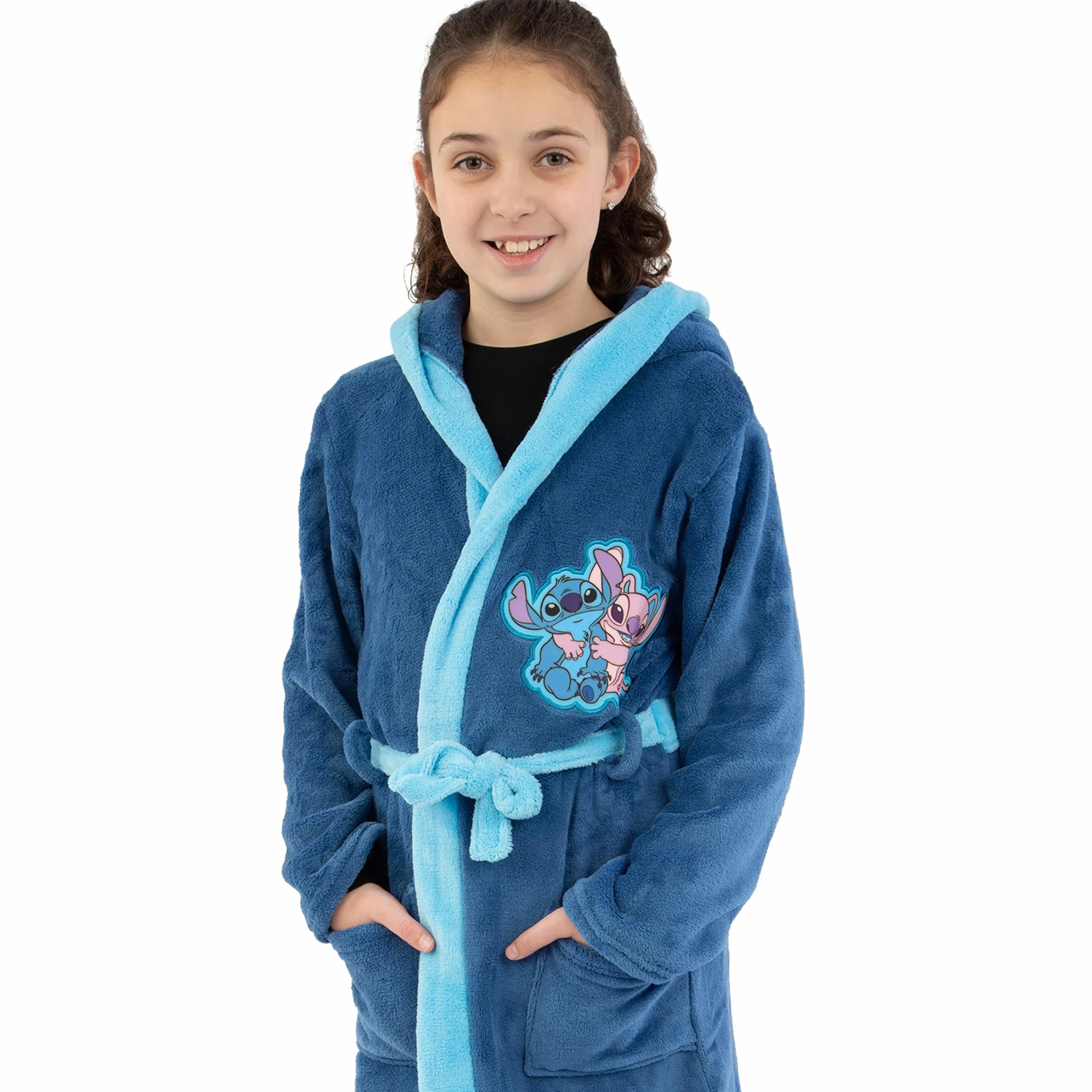 Disney Lilo i Stitch Szlafrok z Kapturem Polarowy 3D Uszy