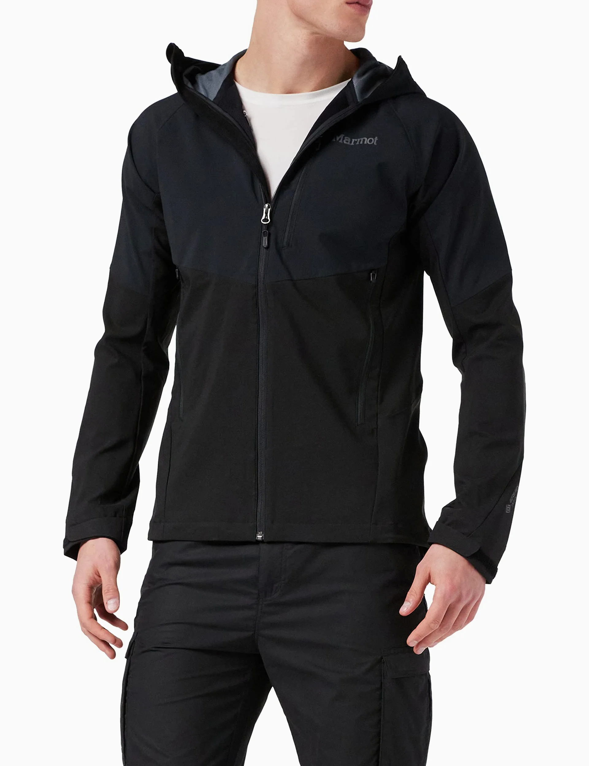 Marmot Meżczyzni ROM Jacket, Nieprzemakalna kurtka softshell, oddychająca kurtka funkcyjna, Black, XXL