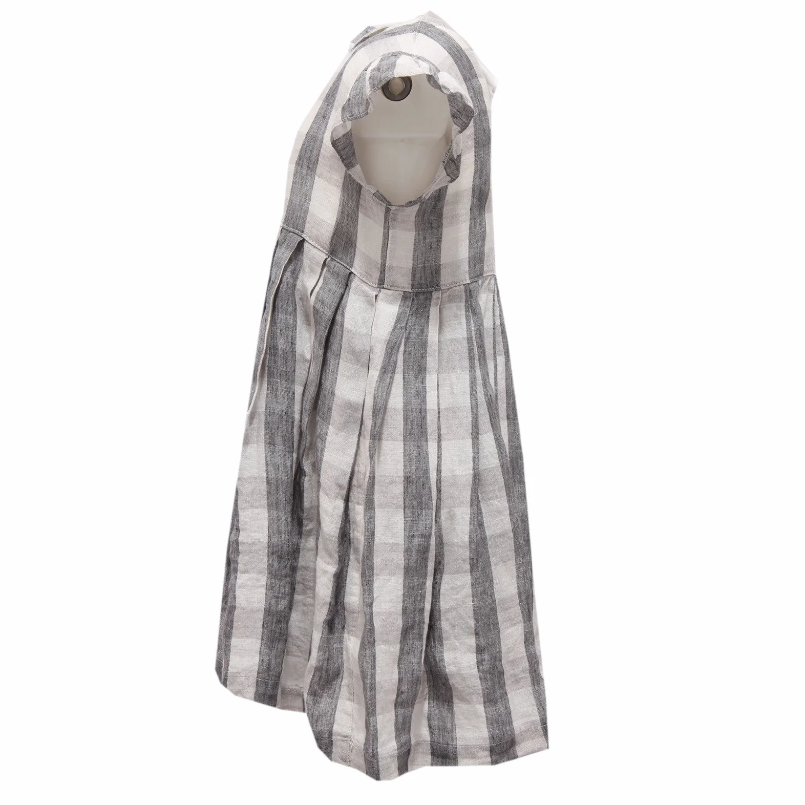 8757R vestito bimba IL GUFO lino grigio abito dress kid