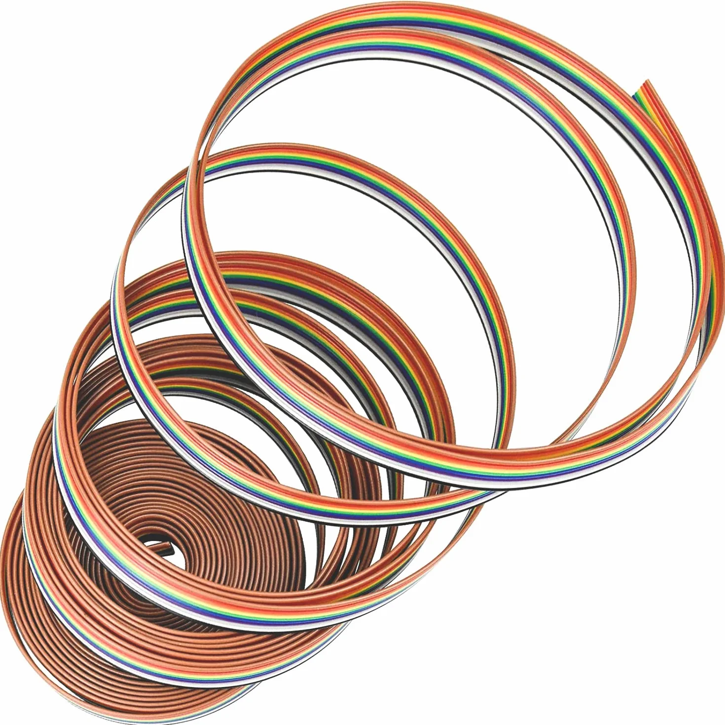 10 m IDC płaski kabel 10 pinów do Raspberry Pi Breadboard's lub Twojego Arduino, Rainbow Flat Ribbon kabel (1,27 mm)