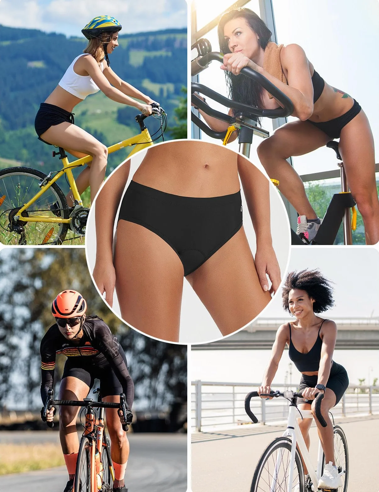 baleaf Damska bielizna rowerowa 3D wyściełana bielizna rowerowa spodenki rowerowe rower MTB majtki sprzęt odzież rowerzysta wyściółka