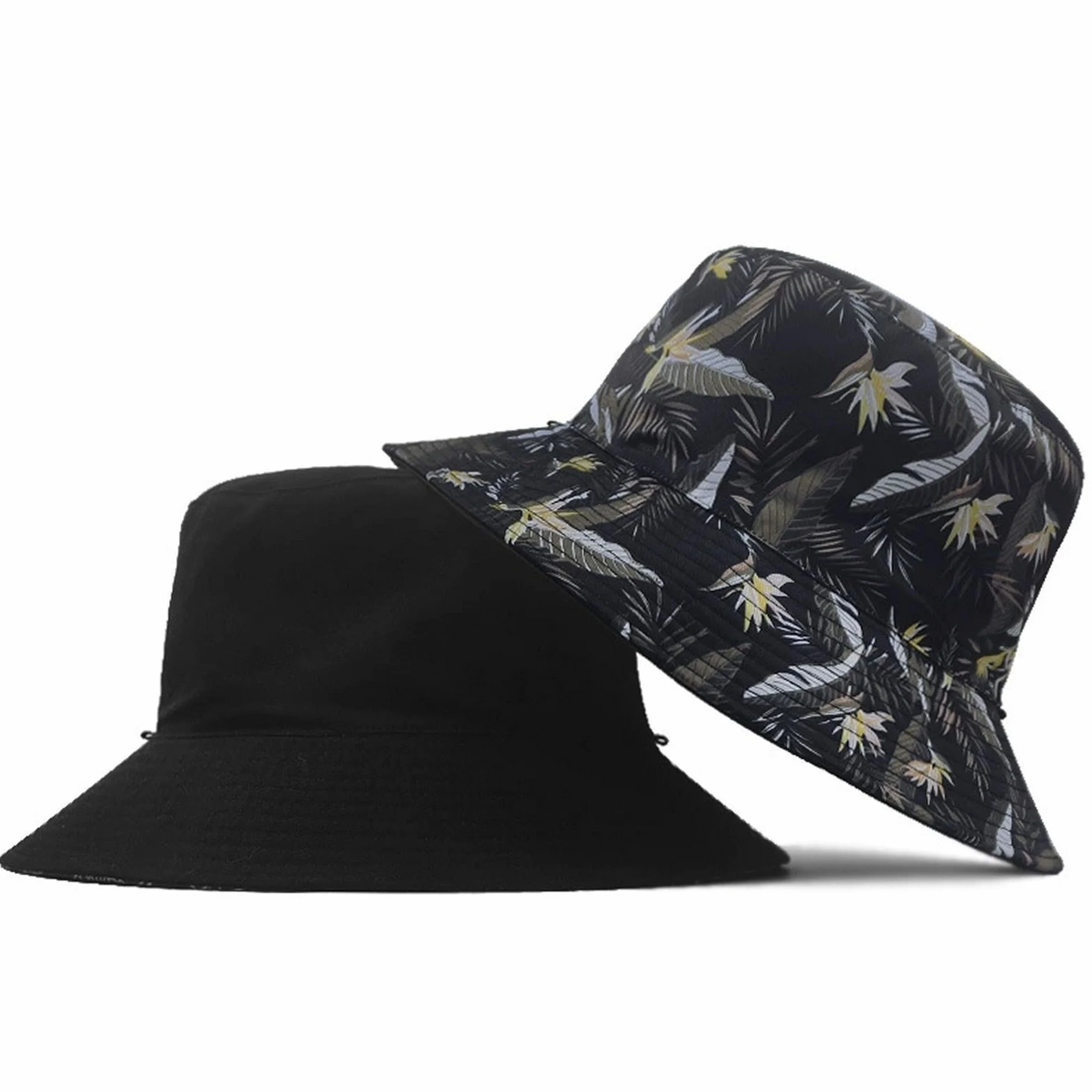 Oversize kapelusz typu bucket XXL kapelusz przeciwsłoneczny duże głowy regulowany kapelusz przeciwsłoneczny Plus 23,6 cala - 25,5 cala (60-65 cm)
