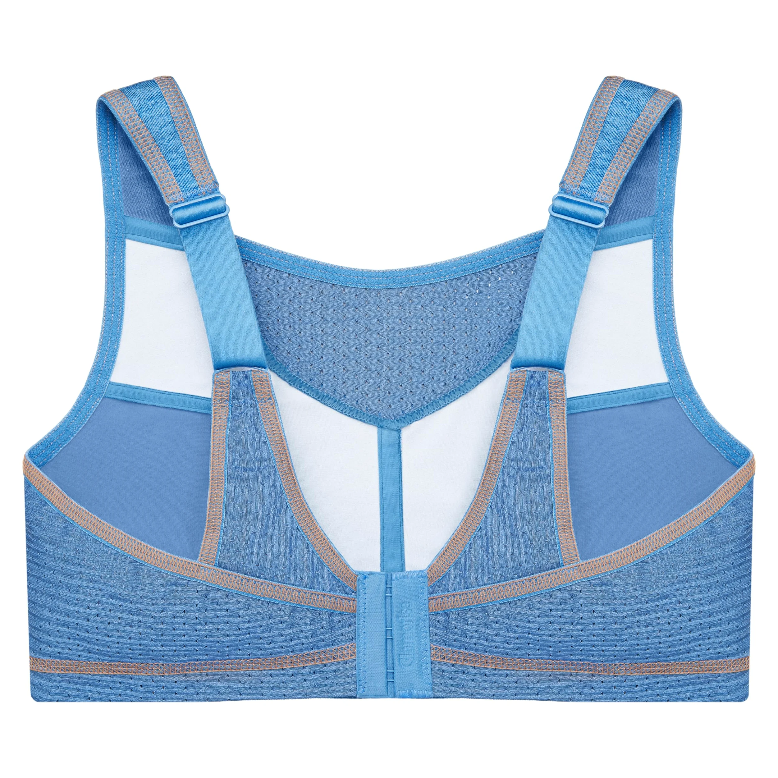 GLAMORISE Biustonosz Sportowy Bez Fiszbina #1067, Lekki Dżens, 85C