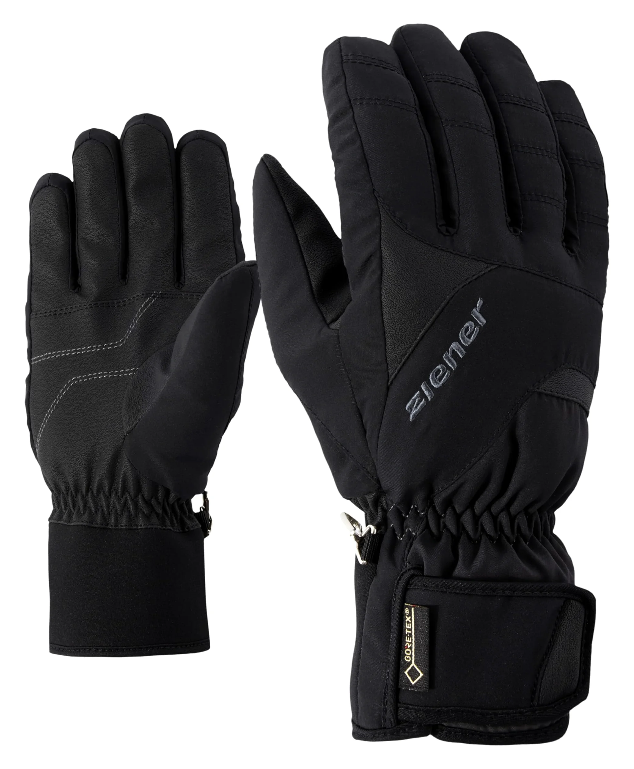 Ziener GUFFERT GTX Glove Alpine rękawice narciarskie/do sportów zimowych, wodoodporne, oddychające, czarne, 7