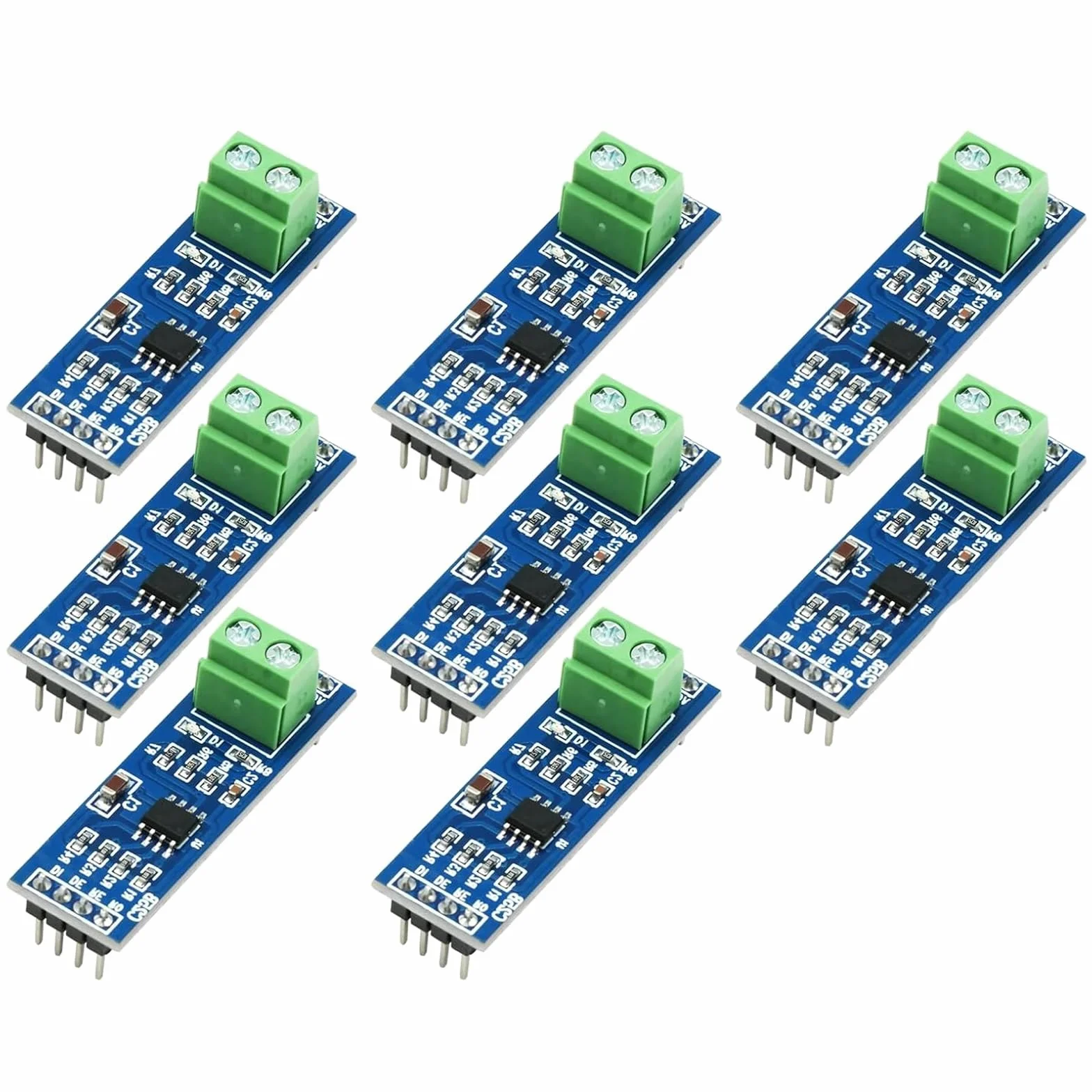 8 modułów MAX485 5 V TTL do RS485 Converter Moduły, płytka rozwojowa TTL do -RS-485-MCU, niskie zużycie energii i nadajnik, z Arduino Raspberry Pi DIY