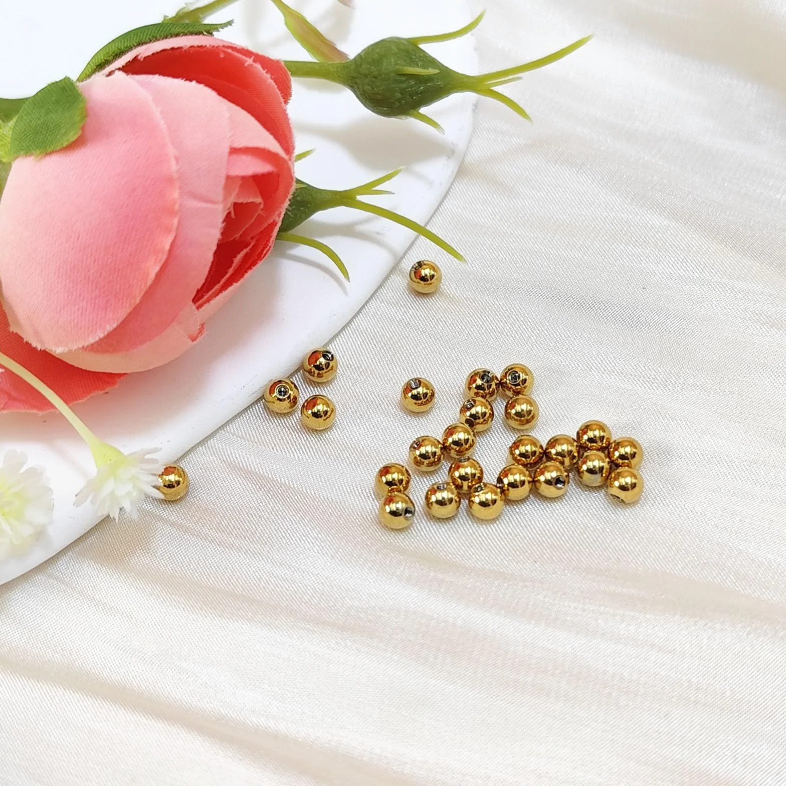 Złota kulka zamienna do piercingu 16G 14G 3/4/5/6 mm stal chirurgiczna
