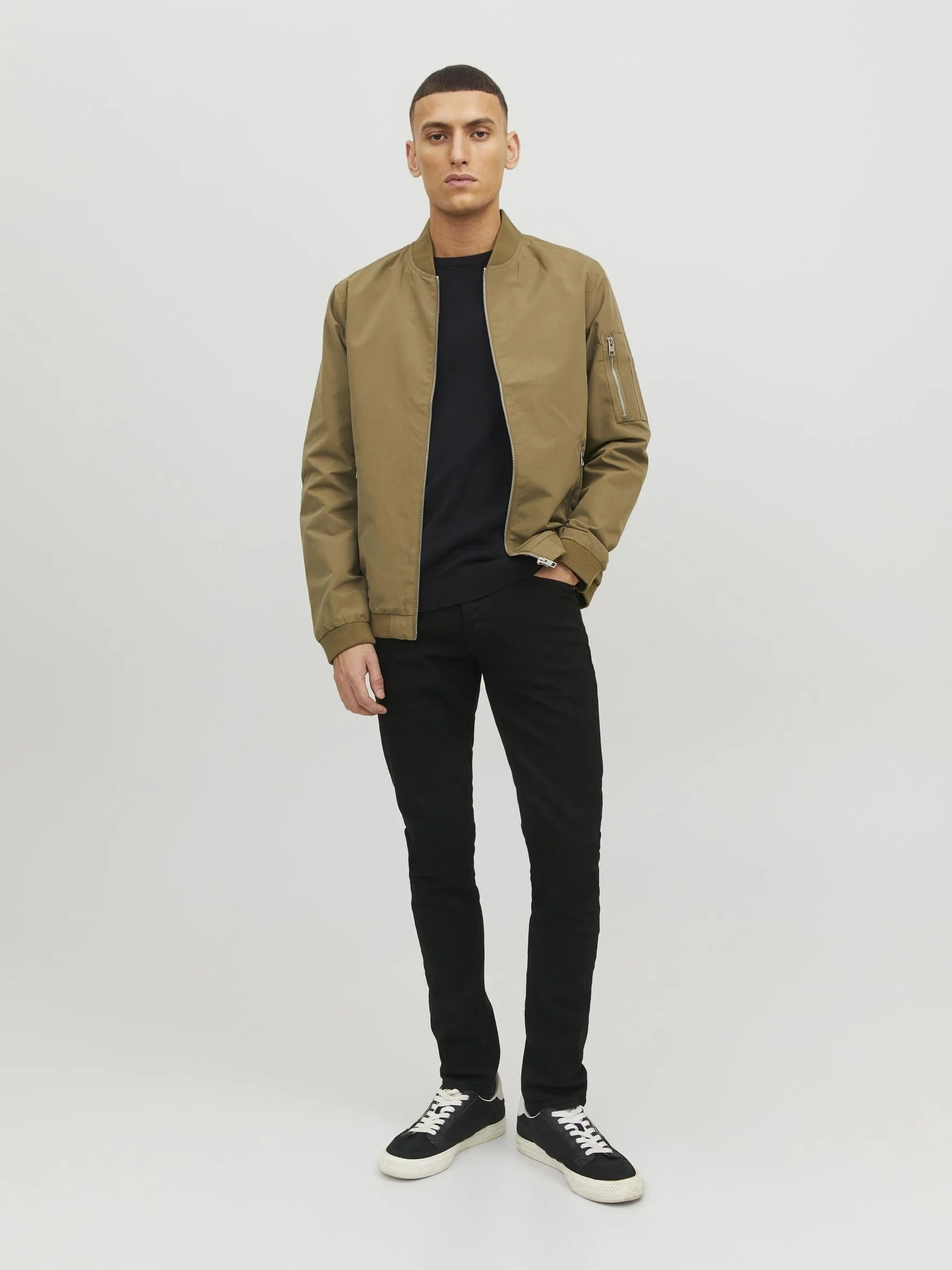 JACK & JONES Jjebasic Knit Crew Neck Sweter Mężczyźni Czarny XXL
