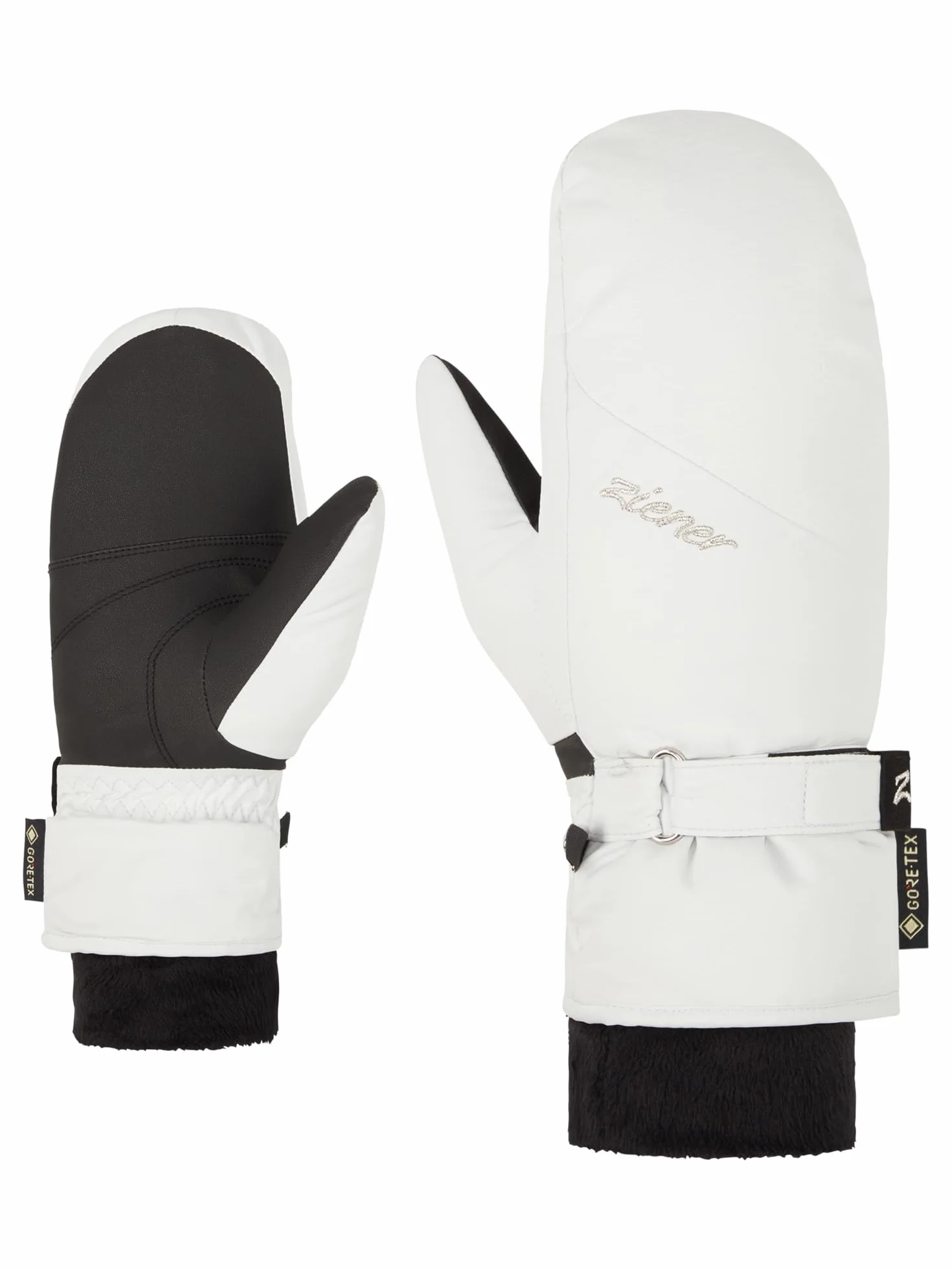 Ziener Damskie rękawiczki narciarskie KLAIRO/sporty zimowe | Gore-Tex, bardzo ciepłe, białe parowanie, 6,5