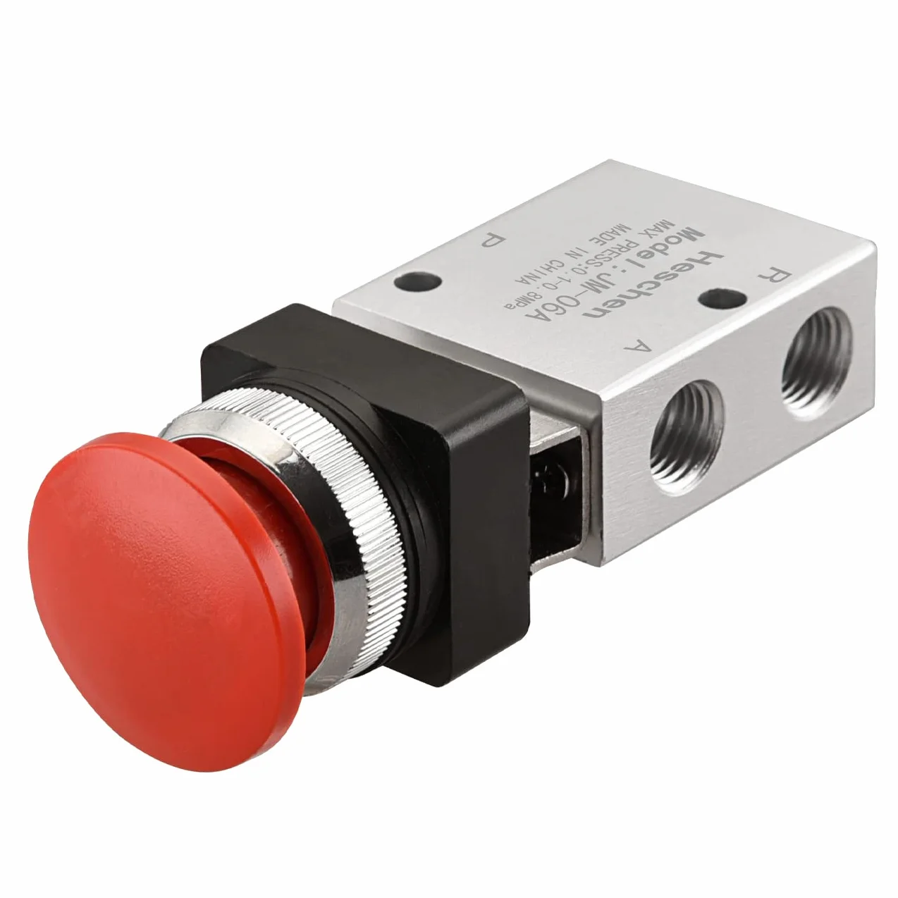 heschen Pneumatyczny momentary czerwony płaski zawór mechaniczny jm-06 a 3 Way 2 pozycja PT1/4 zwykle zamknięty