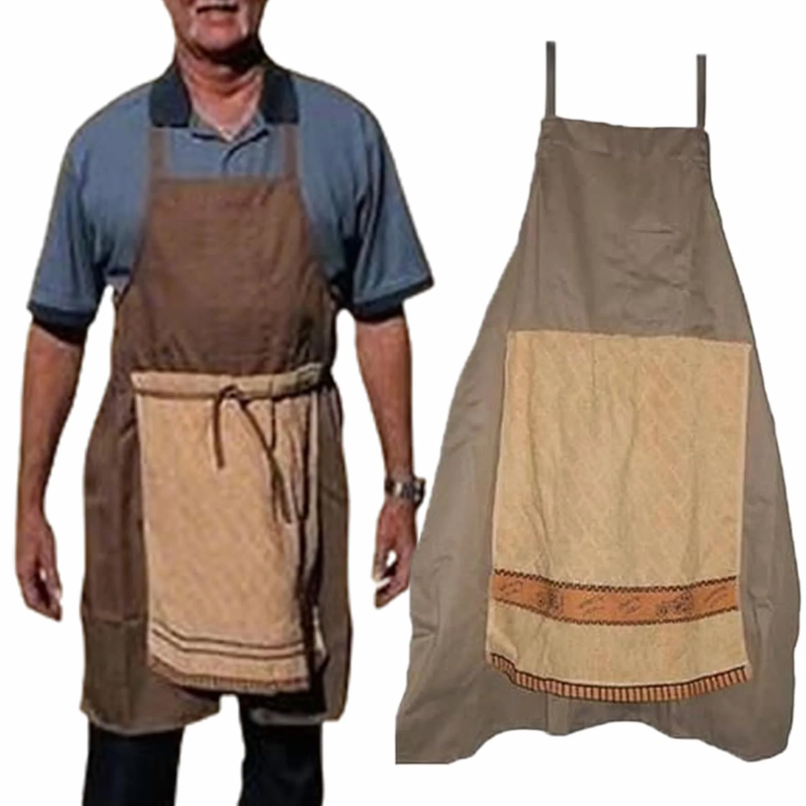 Prank Apron, zabawny kostium szefa kuchni z ręcznikiem do prania, nowość do prania, do grilla, pieczenia, warsztatu, ceramiki, studia artystycznego, cateringu, kuchni i upominków kuchennych