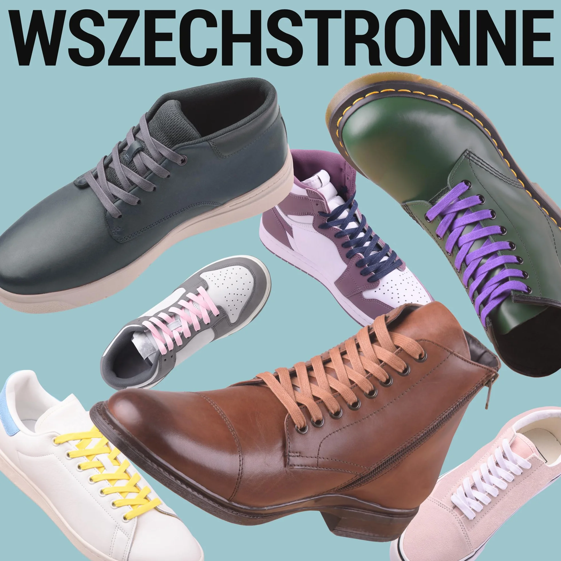 Miscly Sznurówki Płaskie Woskowane Bawełniane do Butów Wysokich, Adidasów i Obuwia - Dostępne Różne Długości i Kolory