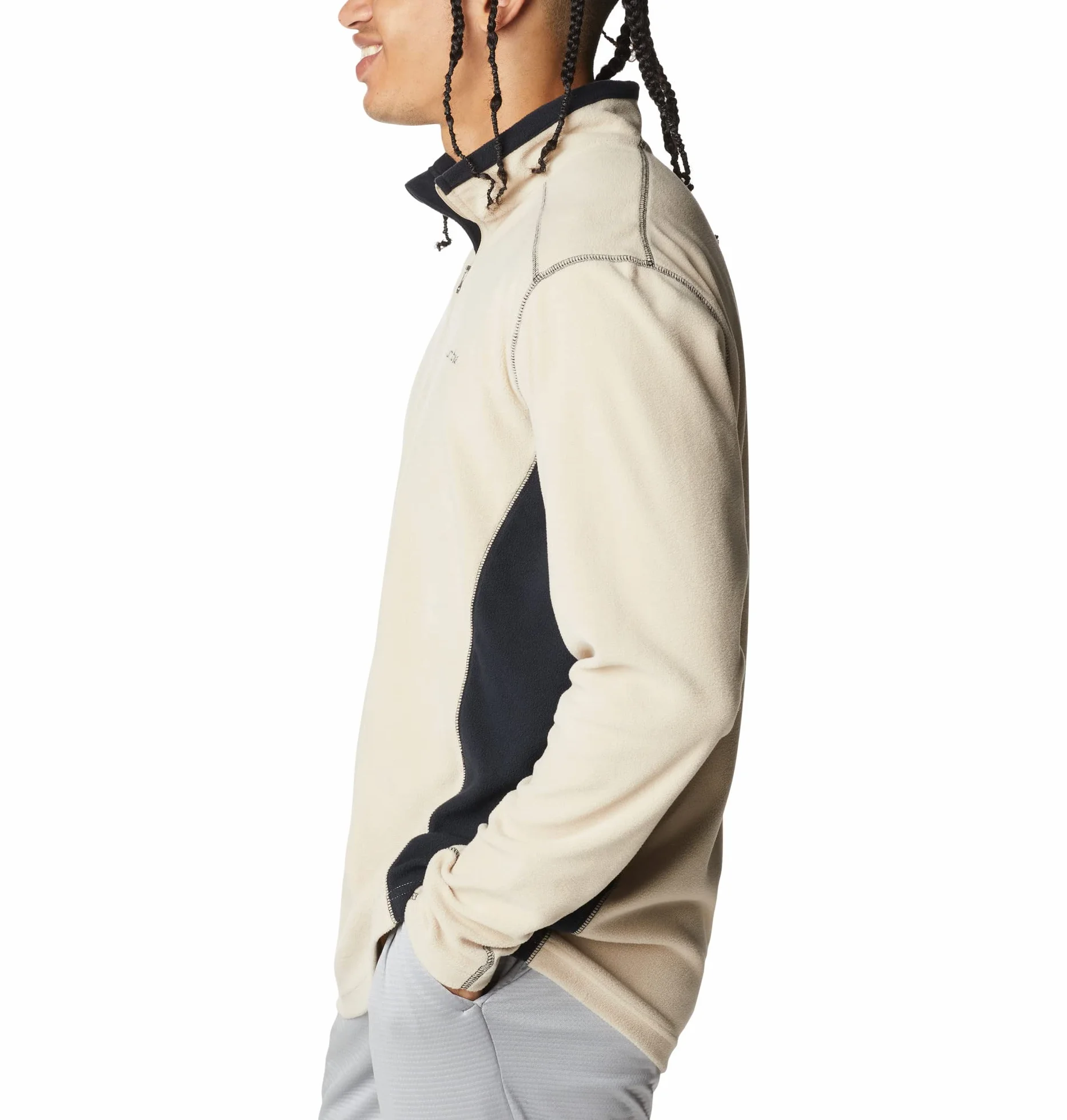 Columbia Klamath Range 2 Half Zip, Bluza Polarowa Mężczyźni, Ancient Fossil/Black, XL