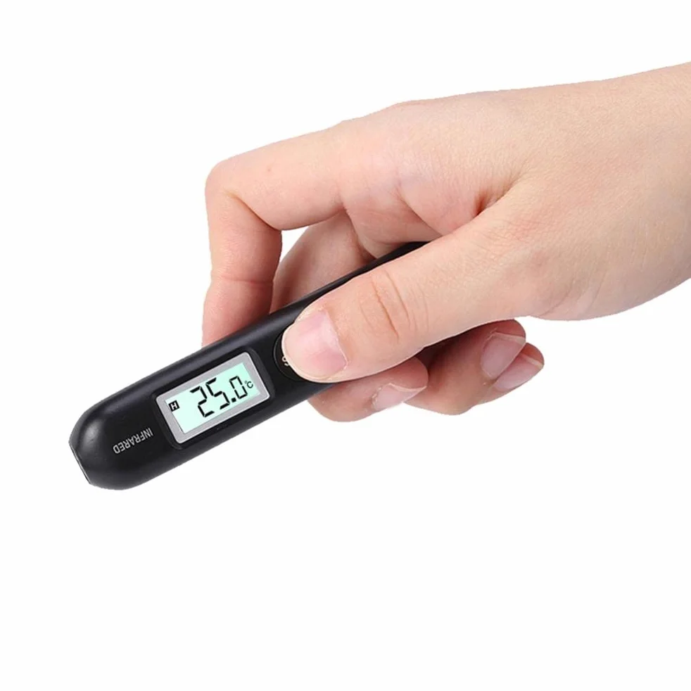 Mini termometr na podczerwień z ekranem LCD, przenośny rysik do bezdotykowych testów, wybór stopni Celsjusza/Fahrenheita (1)