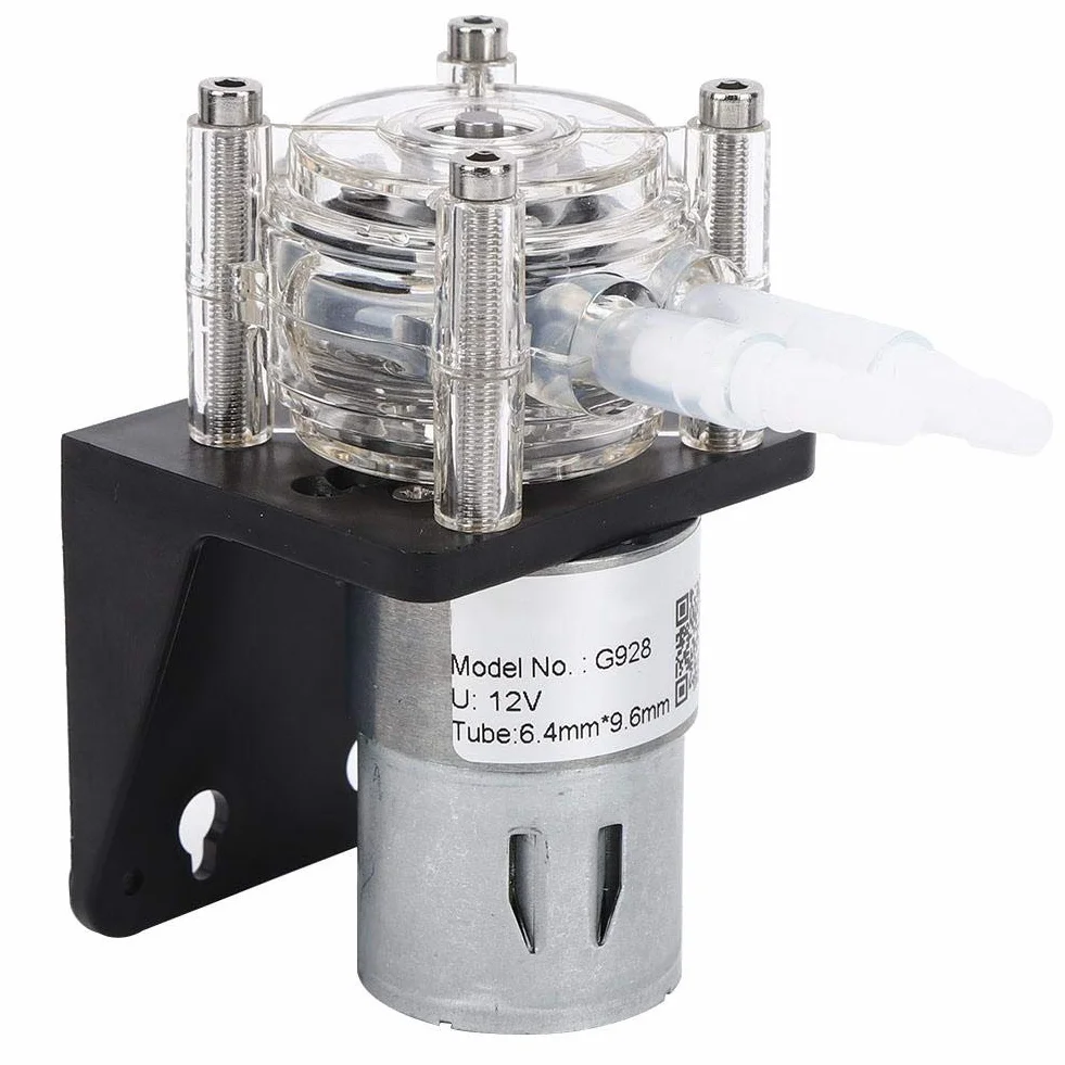 Pompa perystaltyczna trzy rolki 500 ml / M pompa dozująca przekładnia silnik laboratoryjna pompa perystaltyczna akwarium pompa dozująca krople z podstawą (12 V)