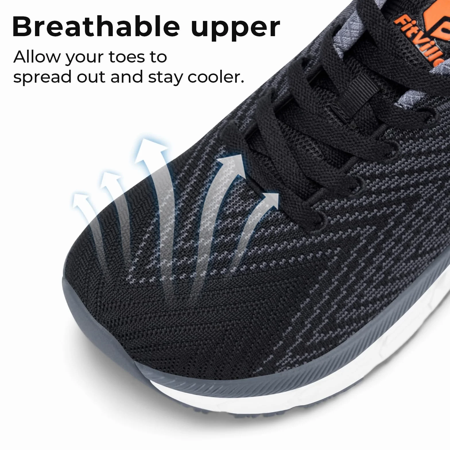 Fitville Extra Wide Buty Do Biegania Męskie Buty Do Biegania Amortyzowane Buty Sportowe Lekkie, Oddychające Trampki Tenisówki Fitness Buty Do Chodzenia V1