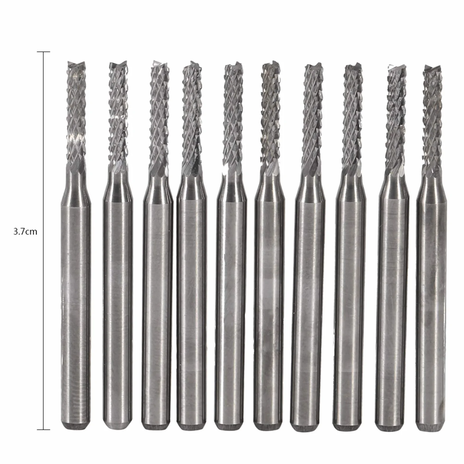 Zestaw Frezów Palcowych, 10 Szt. 2 Mm Frezów Palcowych Z Węglika Spiekanego, Frezów CNC Z Chwytem 1/8 Cala, Bitów Do Grawerowania 3,175 Mm Frez SMT/CNC/PCB Do Grawerowania PCB