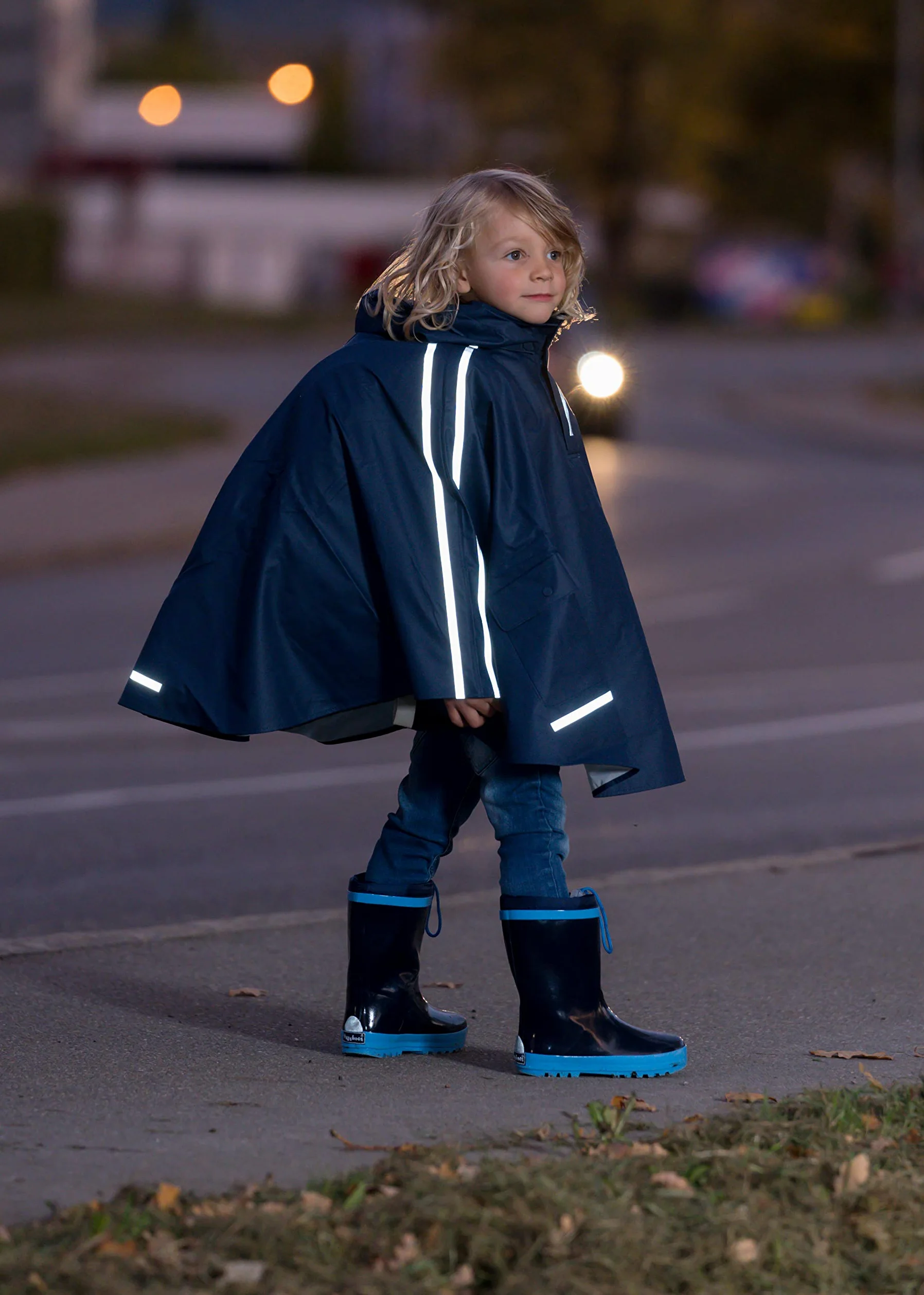 Playshoes Dziecięca Peleryna Przeciwdeszczowa, Granatowy, 152 cm