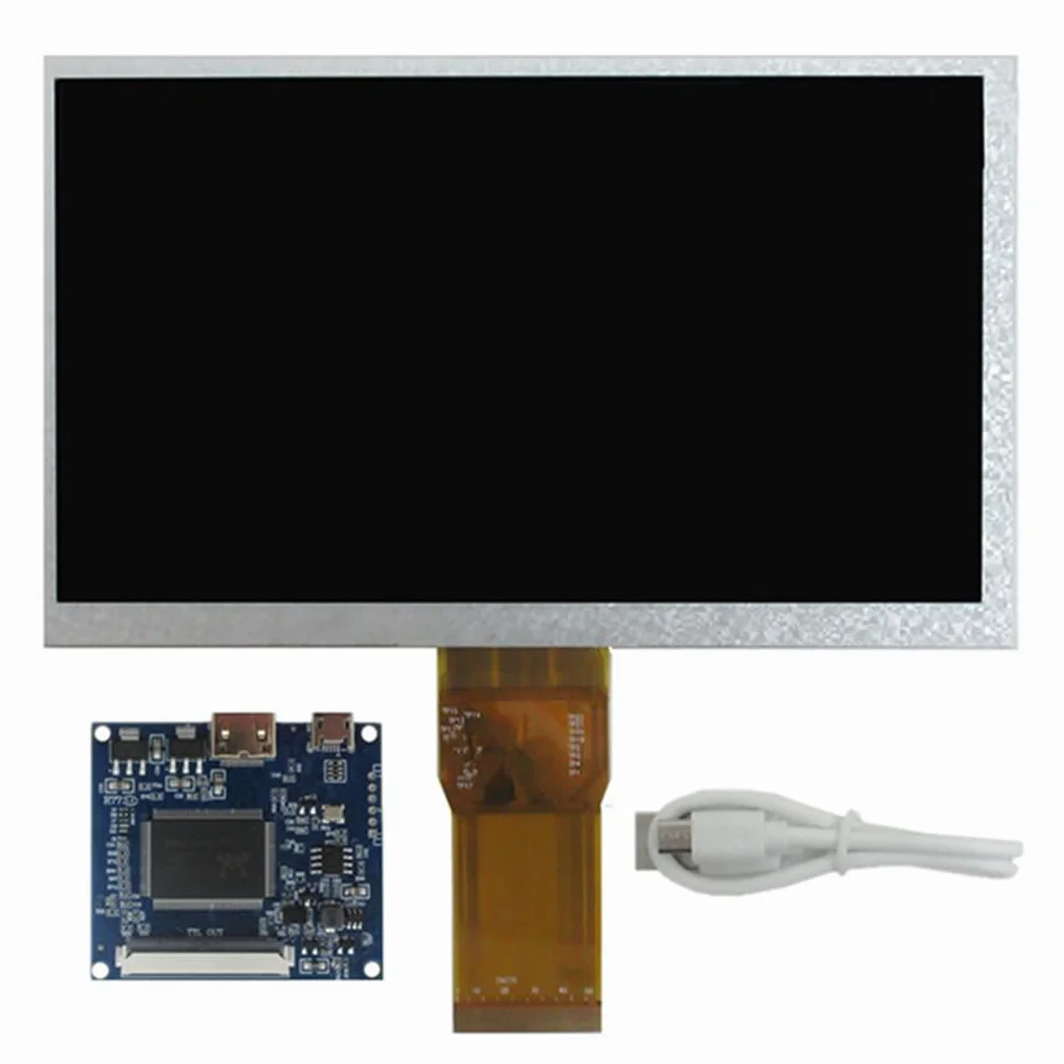 Uniwersalny wyświetlacz LCD 1024 x 600 cm (7") (1024 x 600 cm), uniwersalny wyświetlacz LCD, mini HDMI, płyta sterująca sterownikami Raspberry Pi PC, komputer stacjonarny, monitor drugi ekran.