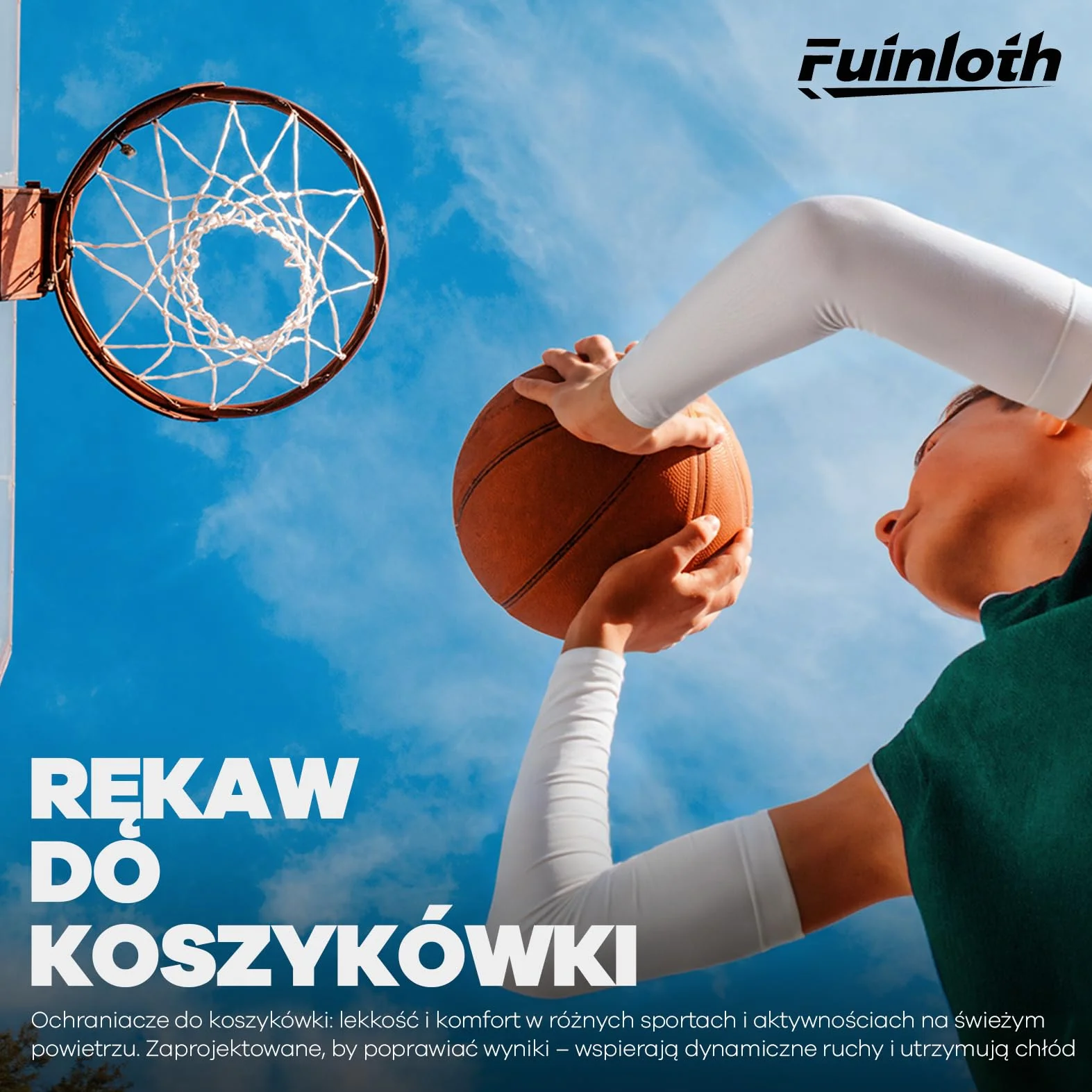 Kompresyjny Rękaw z Ochroną Przeciw UV 2 Pary Czarny+Biały dla Mężczyzn i Kobiet