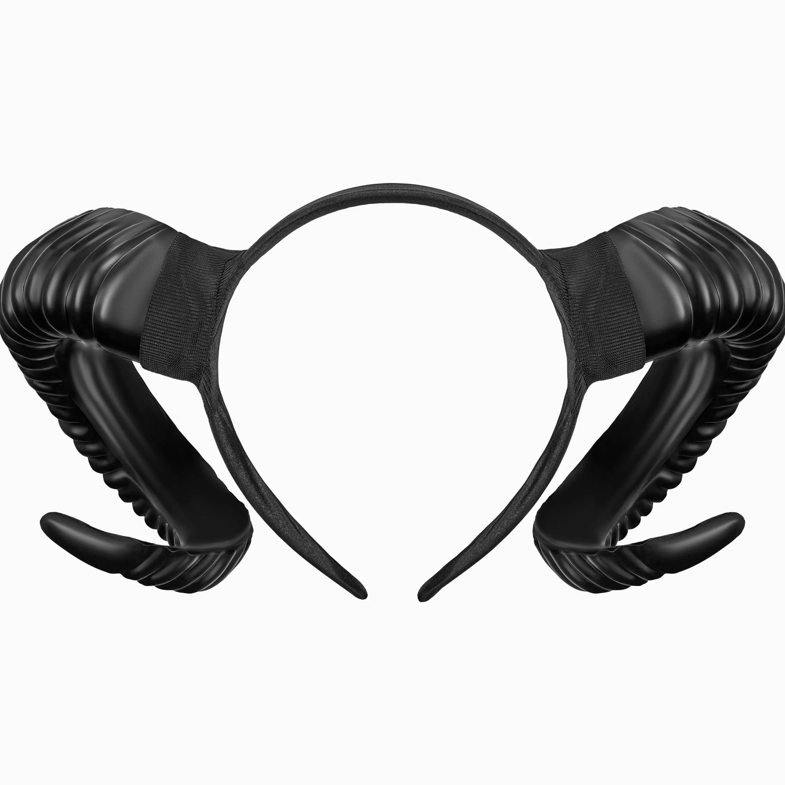 Balinco Kostium owcy z rogami, kozioł owczy, poroże, rogi diabła, strój demona, Halloween, karnawał, gotycki cosplay, czarny