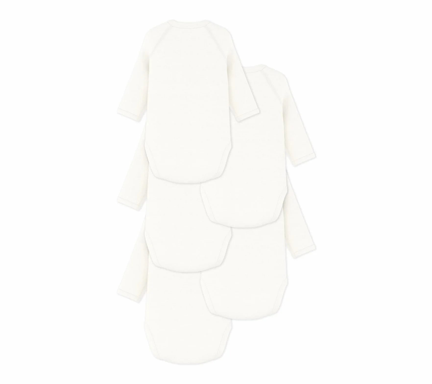 Petit Bateau Jednokolorowe bawełniane body dla niemowląt z długim rękawem