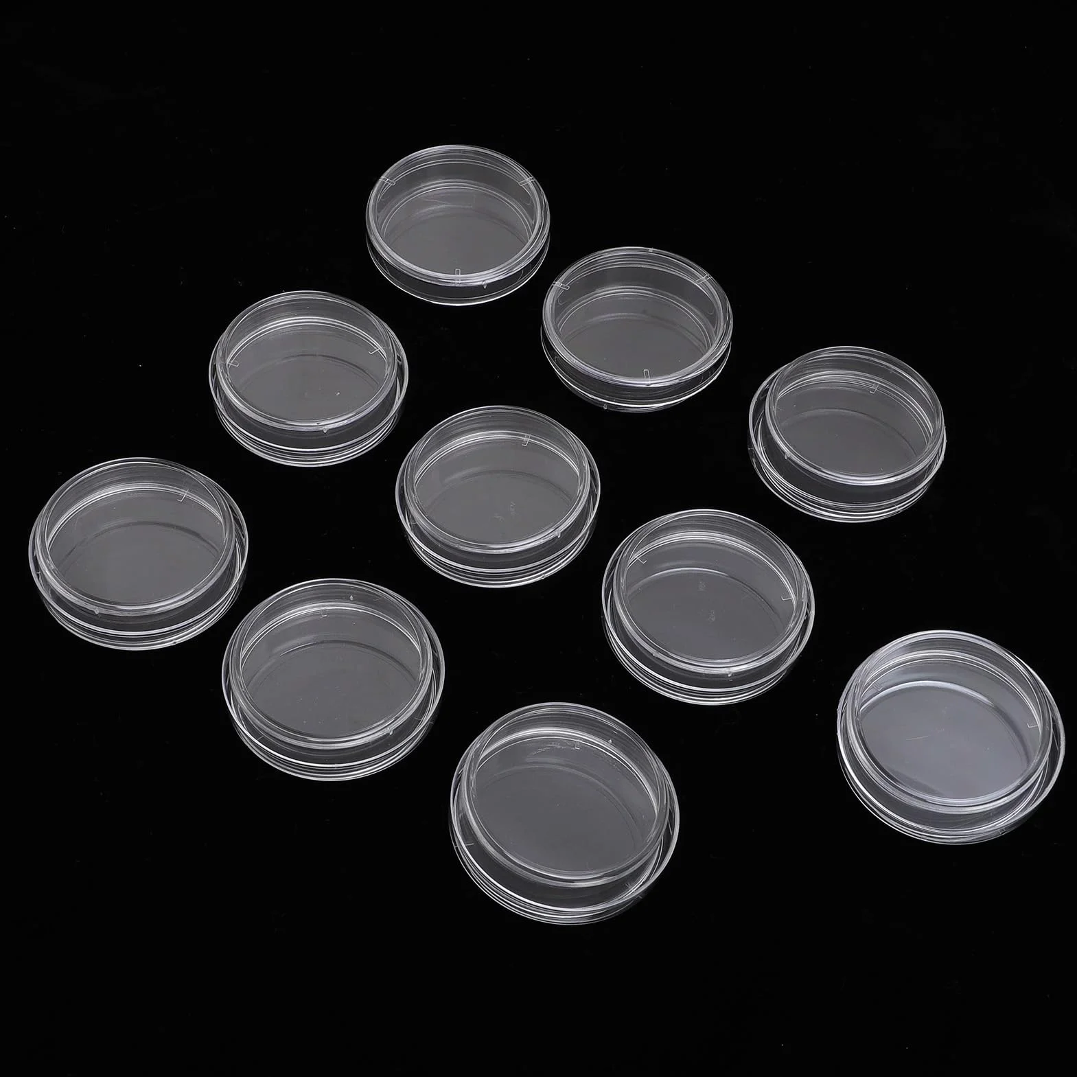 Plastikowe Szalki Petriego 35 Mm z - 10 szt. Przezroczystych Szalek do Hodowli Laboratoryjnych, Szkolne Projekty Naukowe, średnica 35 Mm, głębokość 10 - Eksperyment Sterylnych Płytek Petriego
