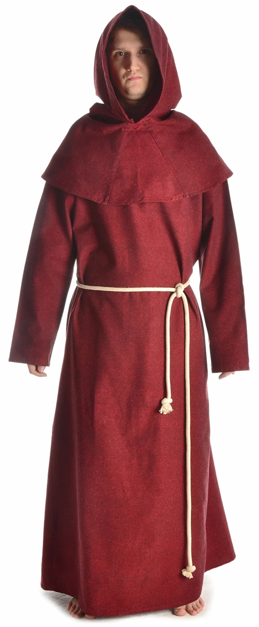 Męska średniowieczna czapka halzebeer (zestaw kaptur, dzianina, bawełna) S-XXXL bawełna