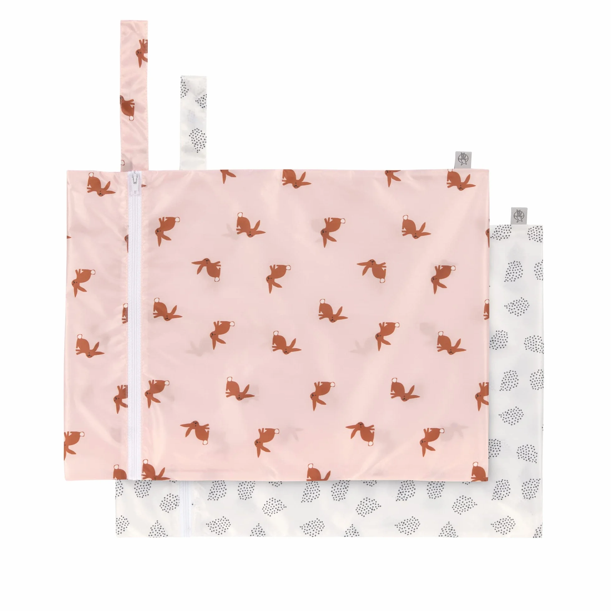 LÄSSIG Torba na mokro wielokrotnego użytku dla dziecka, 2 sztuki/torba na mokro Little Forest Rabbit